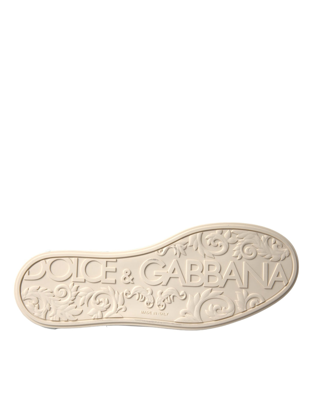 Chaussures pour homme Dolce & Gabbana Baskets Portofino Argentées en Cuir de Veau