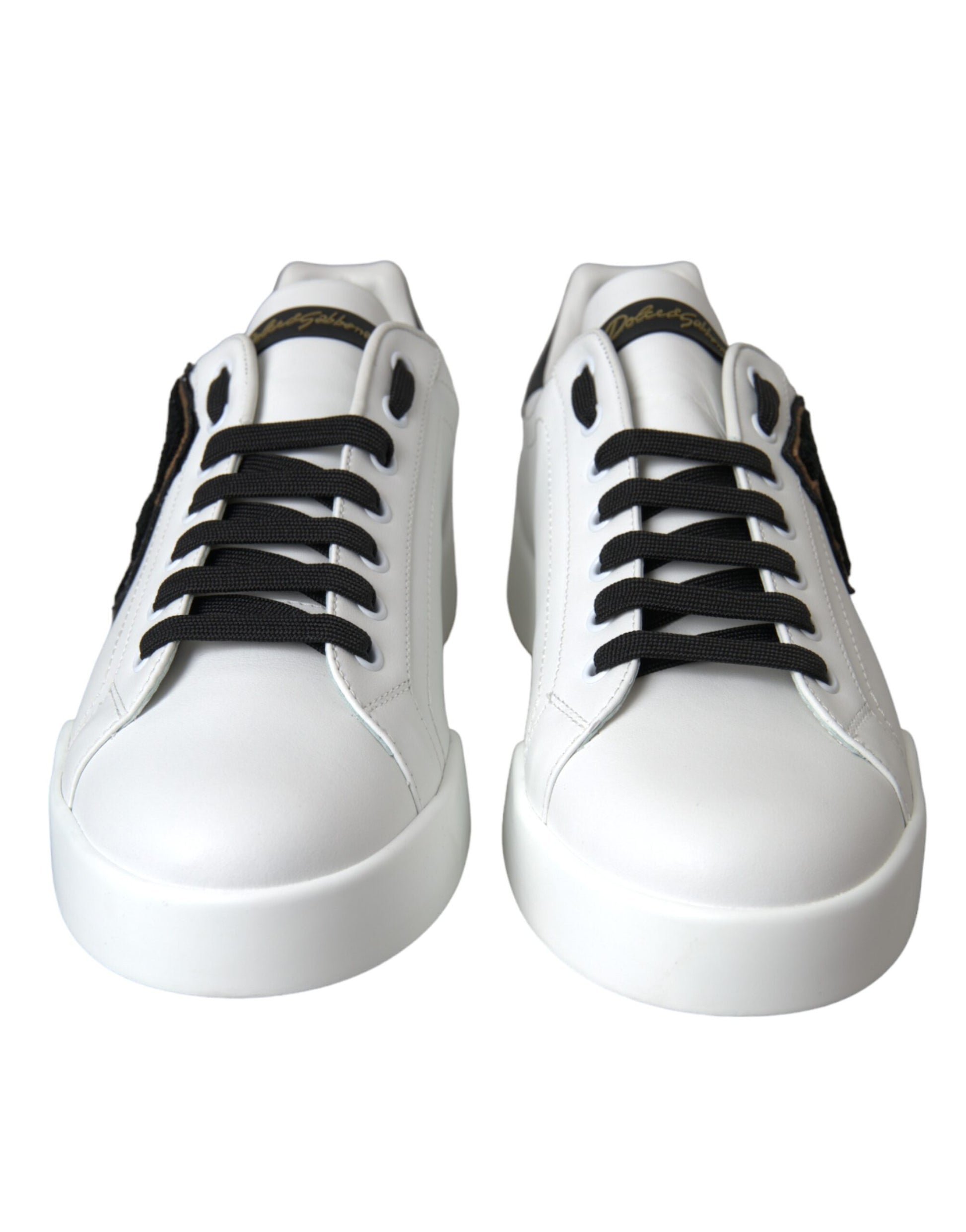 Chaussures Dolce & Gabbana en cuir blanc à logo DG - Baskets basses décontractées