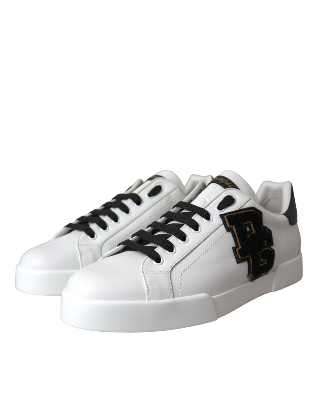 Chaussures Dolce & Gabbana en cuir blanc à logo DG - Baskets basses décontractées