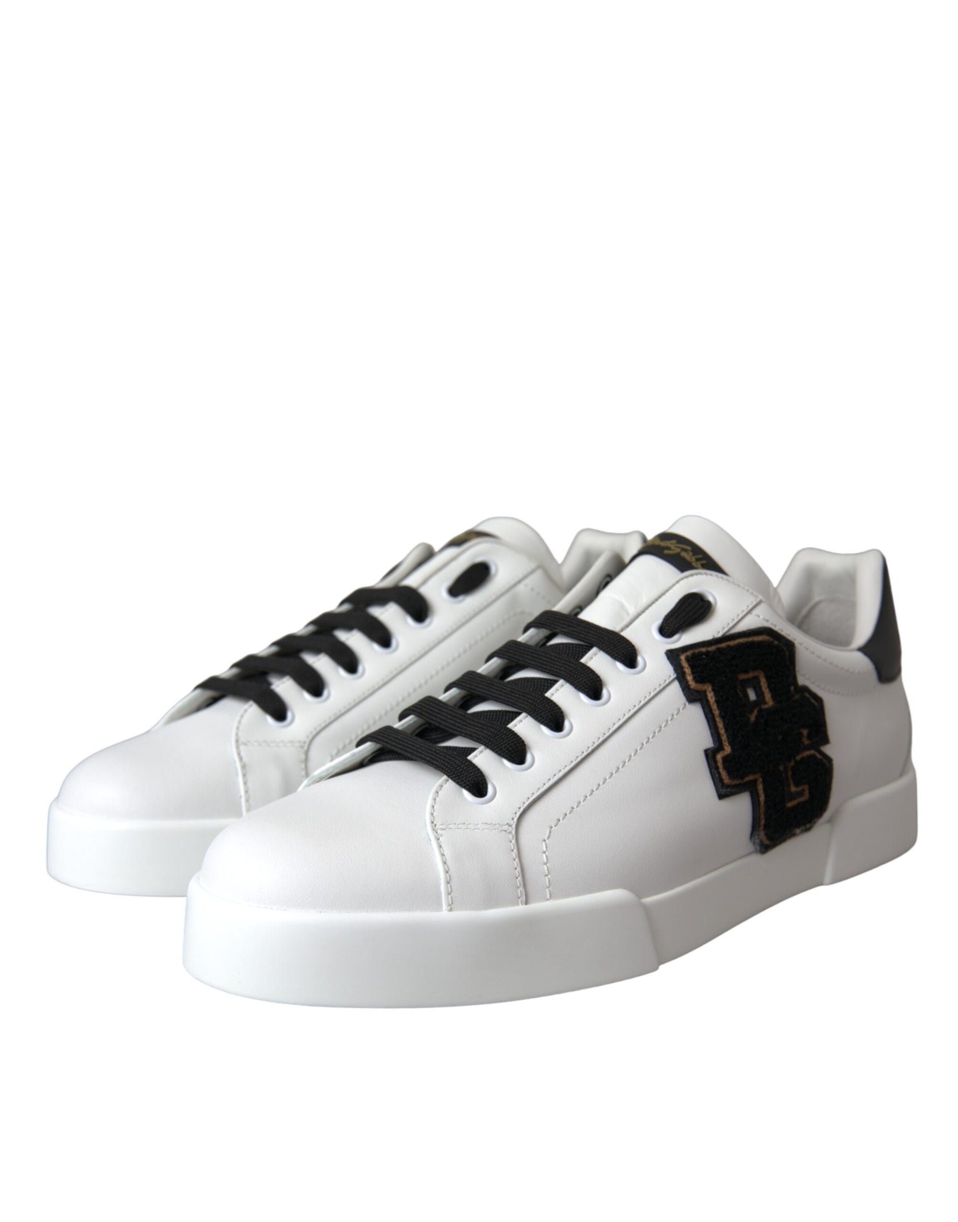 Chaussures Dolce & Gabbana en cuir blanc à logo DG - Baskets basses décontractées