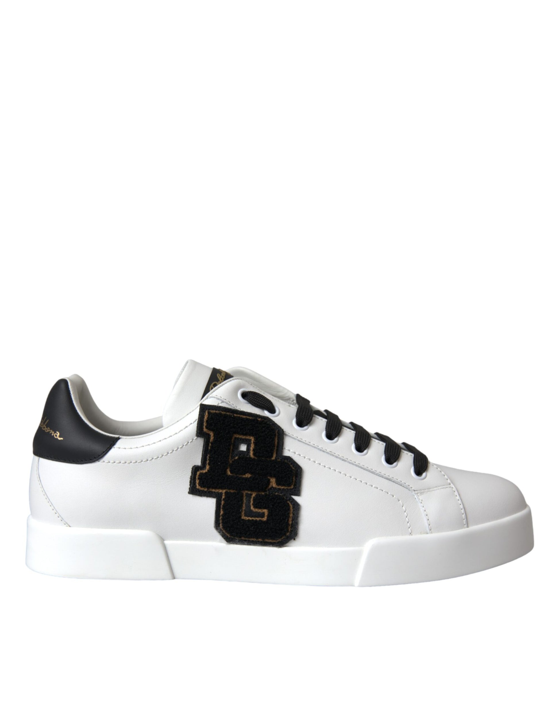 Chaussures Dolce & Gabbana en cuir blanc à logo DG - Baskets basses décontractées