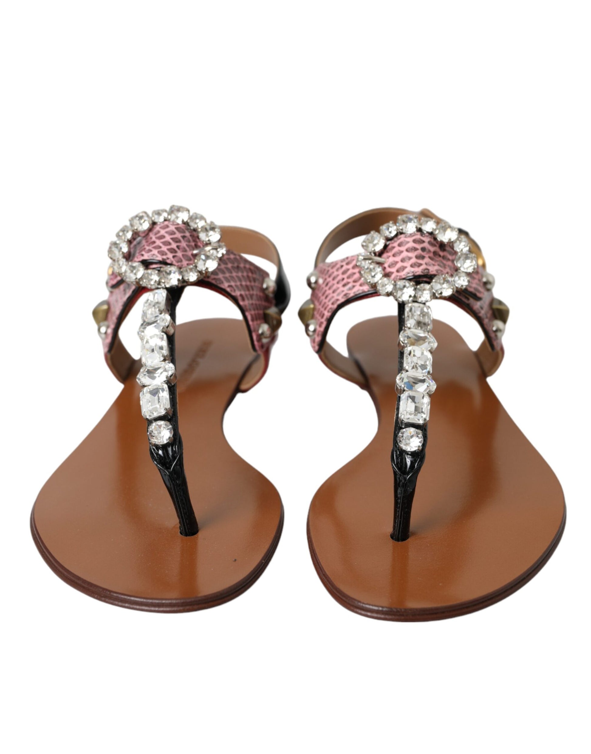 Sandales tongs Dolce & Gabbana multicolores en cristal