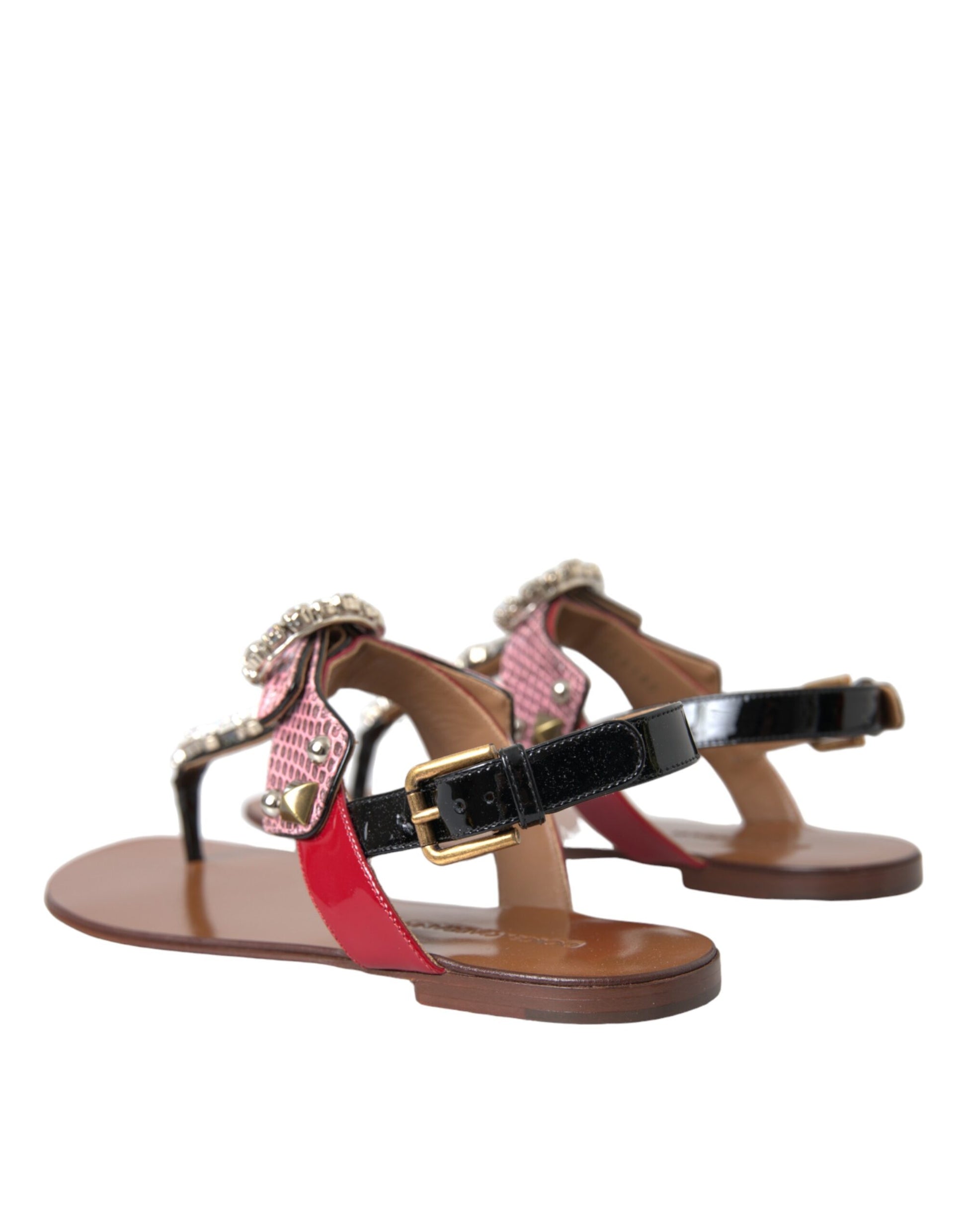 Sandales tongs Dolce & Gabbana multicolores en cristal