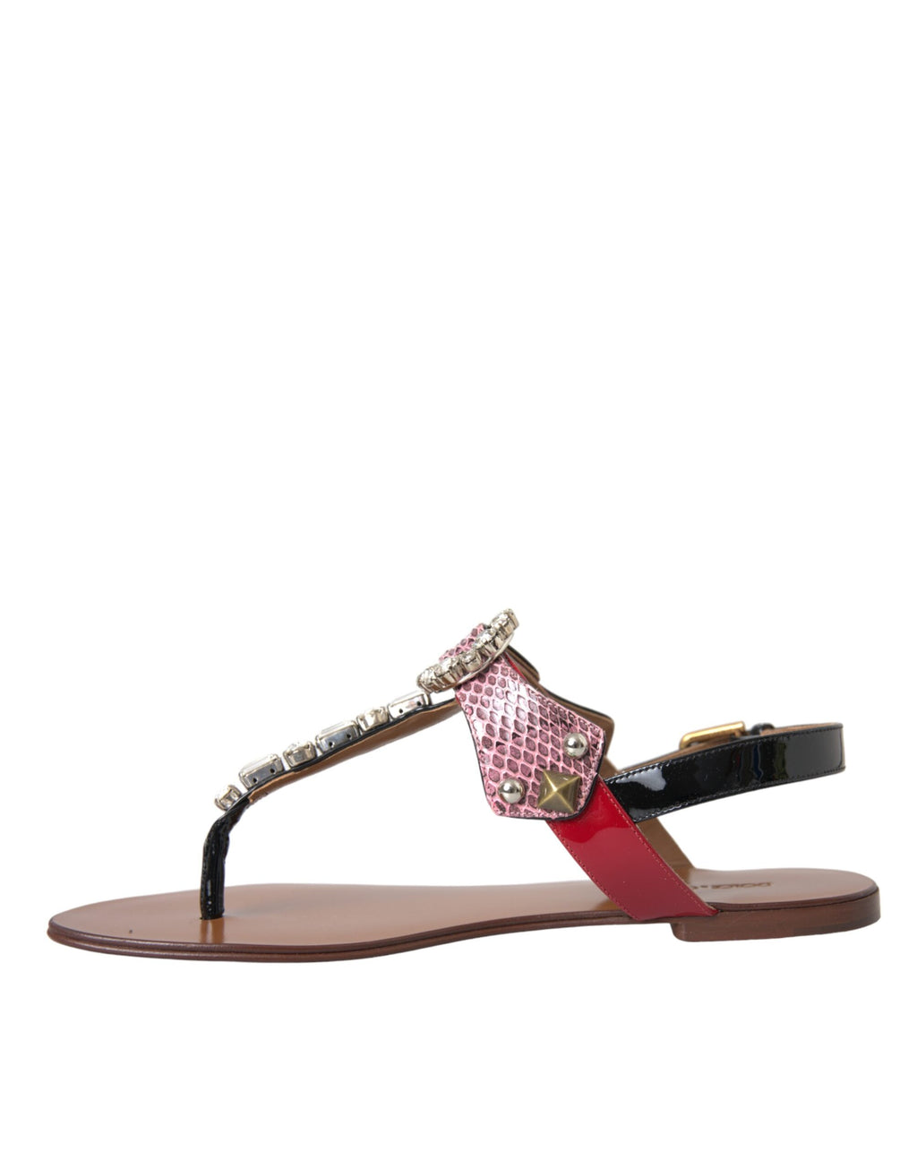 Sandales tongs Dolce & Gabbana multicolores en cristal