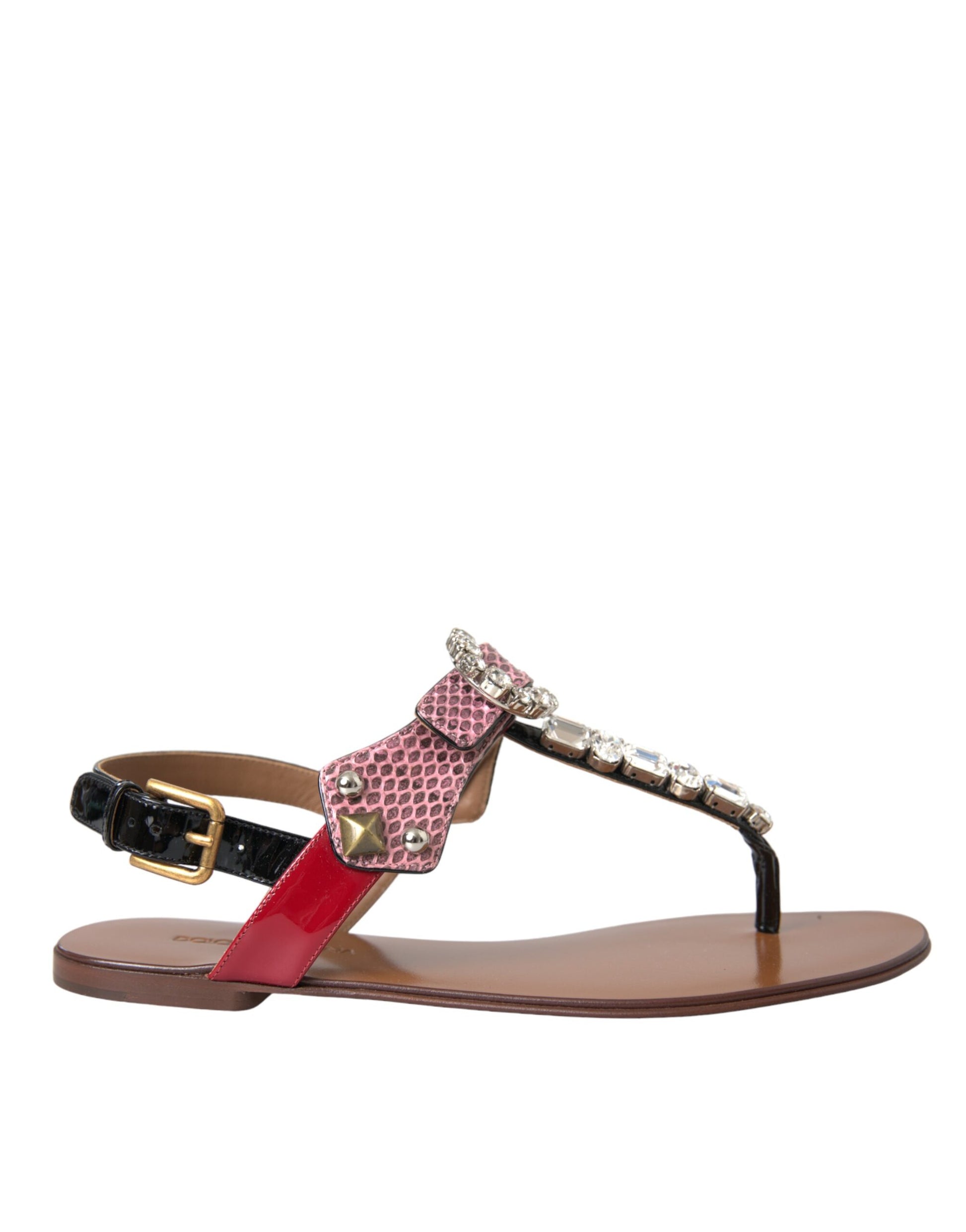 Sandales tongs Dolce & Gabbana multicolores en cristal
