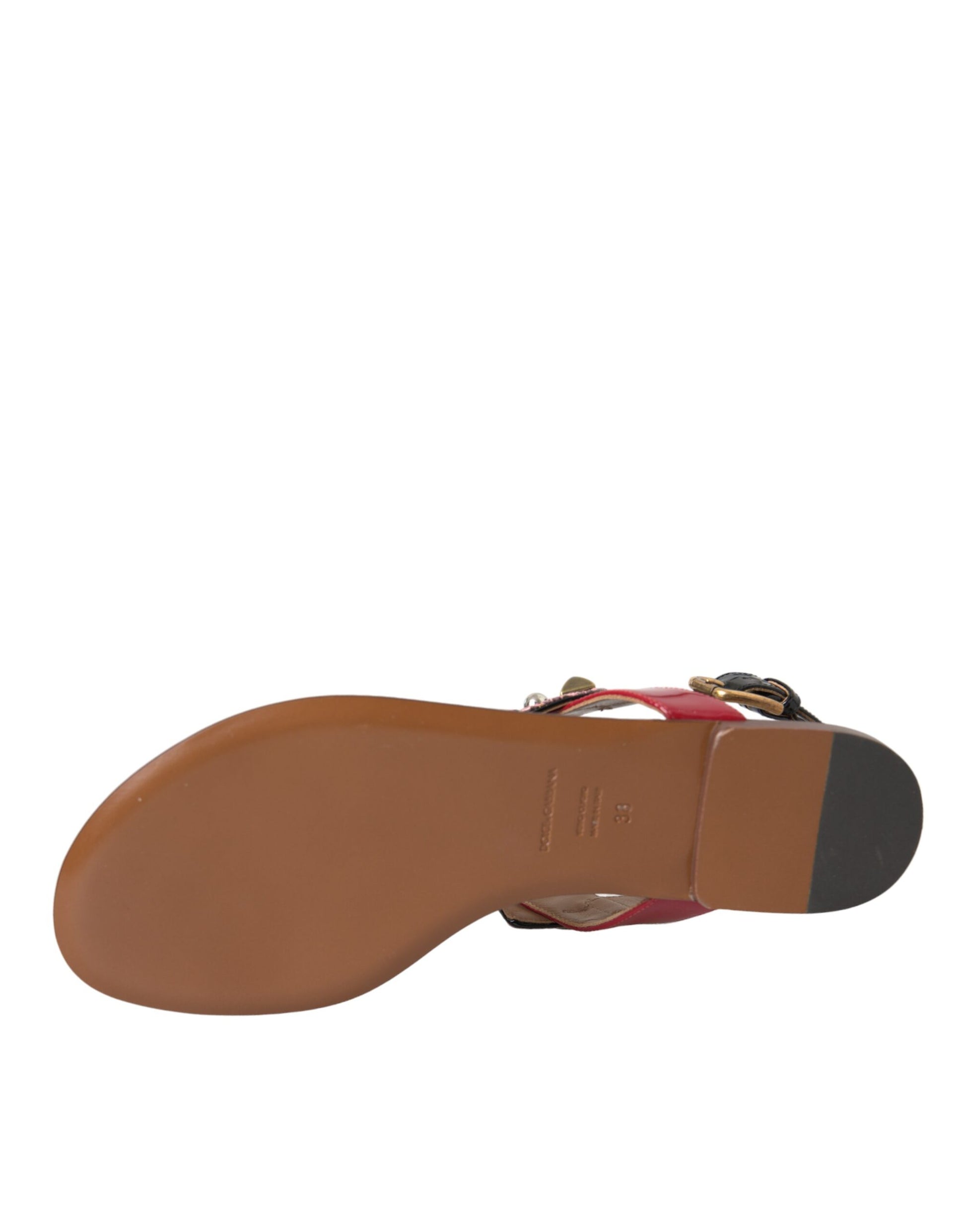 Sandales tongs Dolce & Gabbana multicolores en cristal