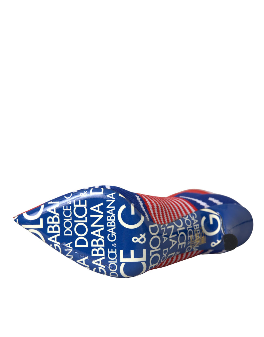 Dolce & Gabbana Bottines chaussettes extensibles rouges et bleues Logo