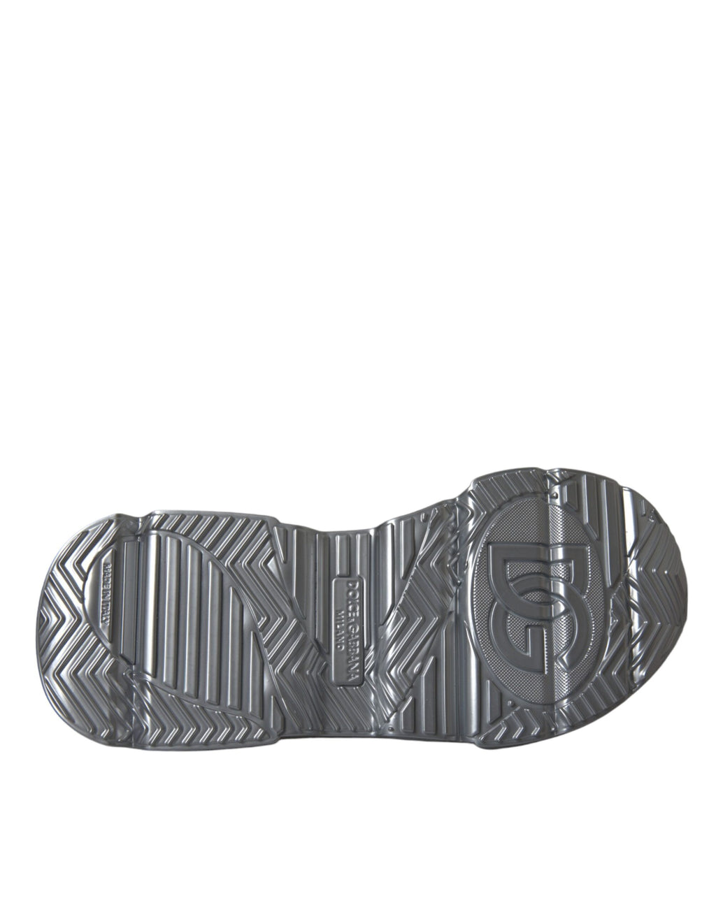 Dolce & Gabbana Baskets en cuir argenté irisé DAYMASTER