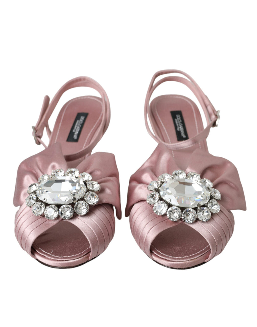 Dolce & Gabbana Sandales à talons Keira roses en cristal