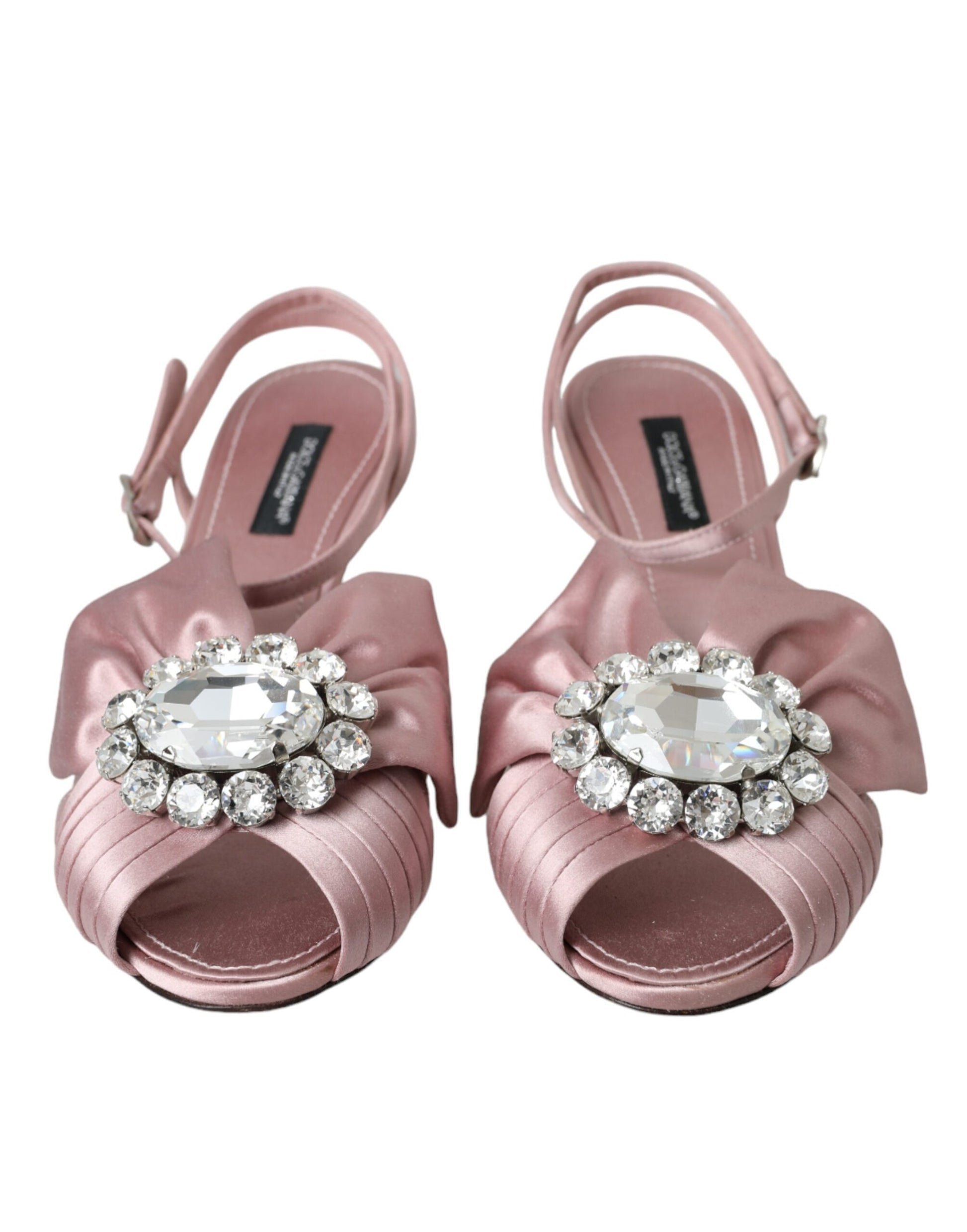 Dolce & Gabbana Sandales à talons Keira roses en cristal
