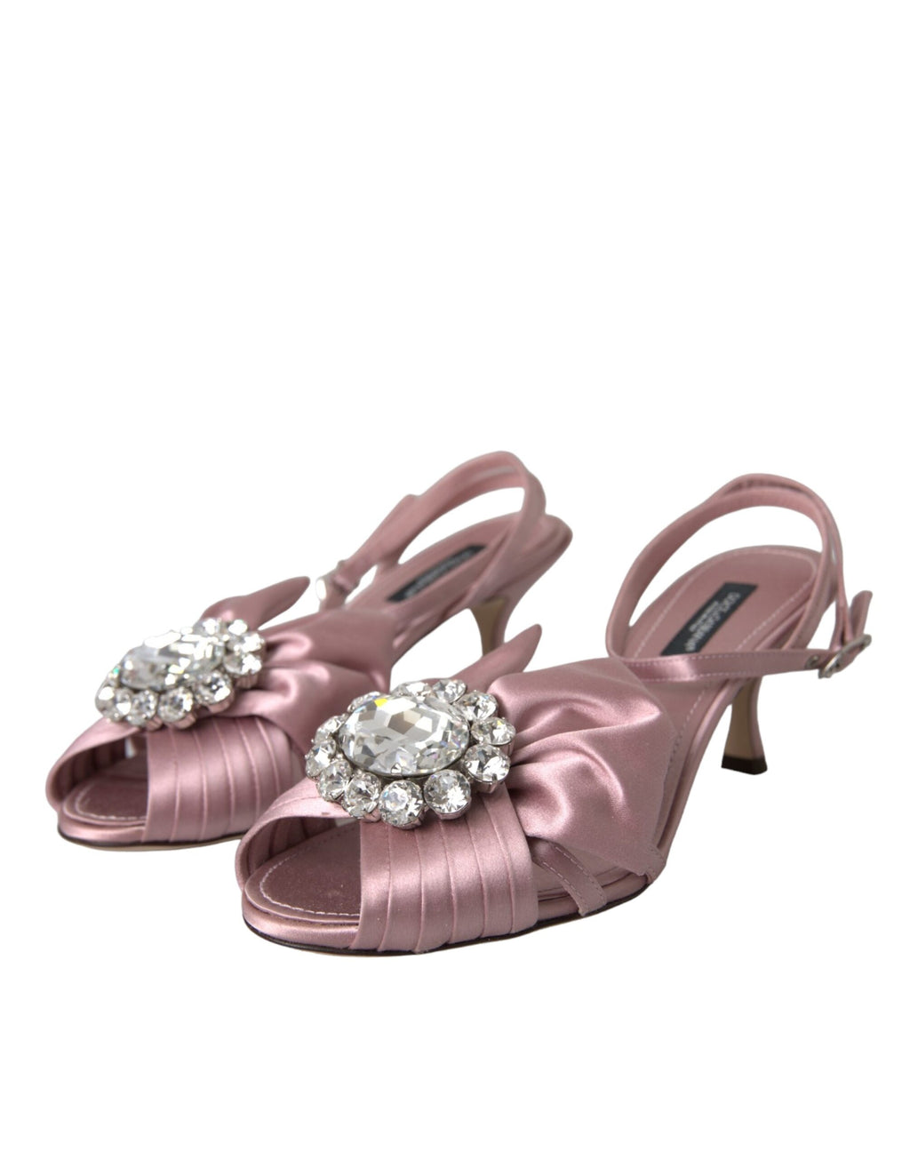 Dolce & Gabbana Sandales à talons Keira roses en cristal