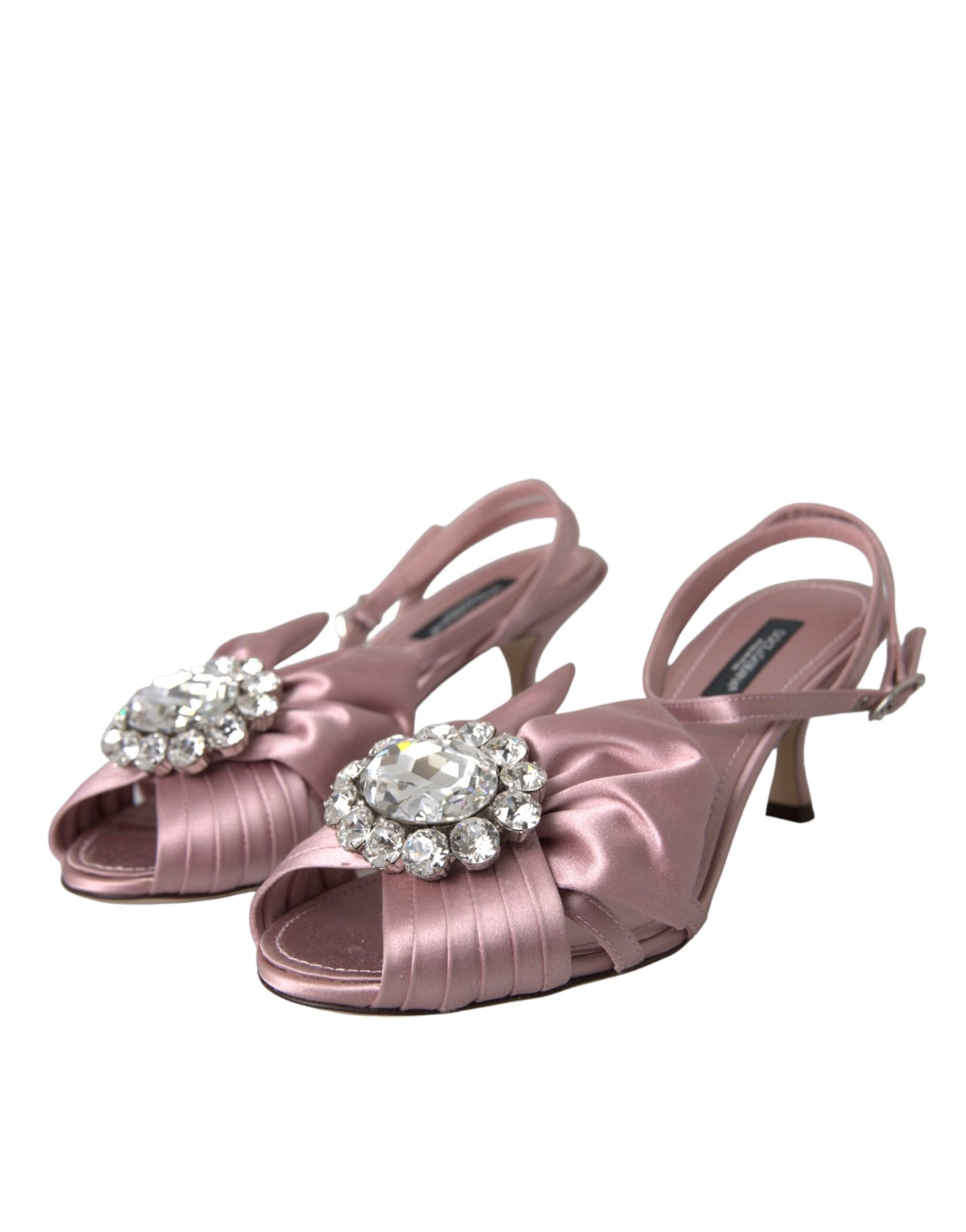 Dolce & Gabbana Sandales à talons Keira roses en cristal