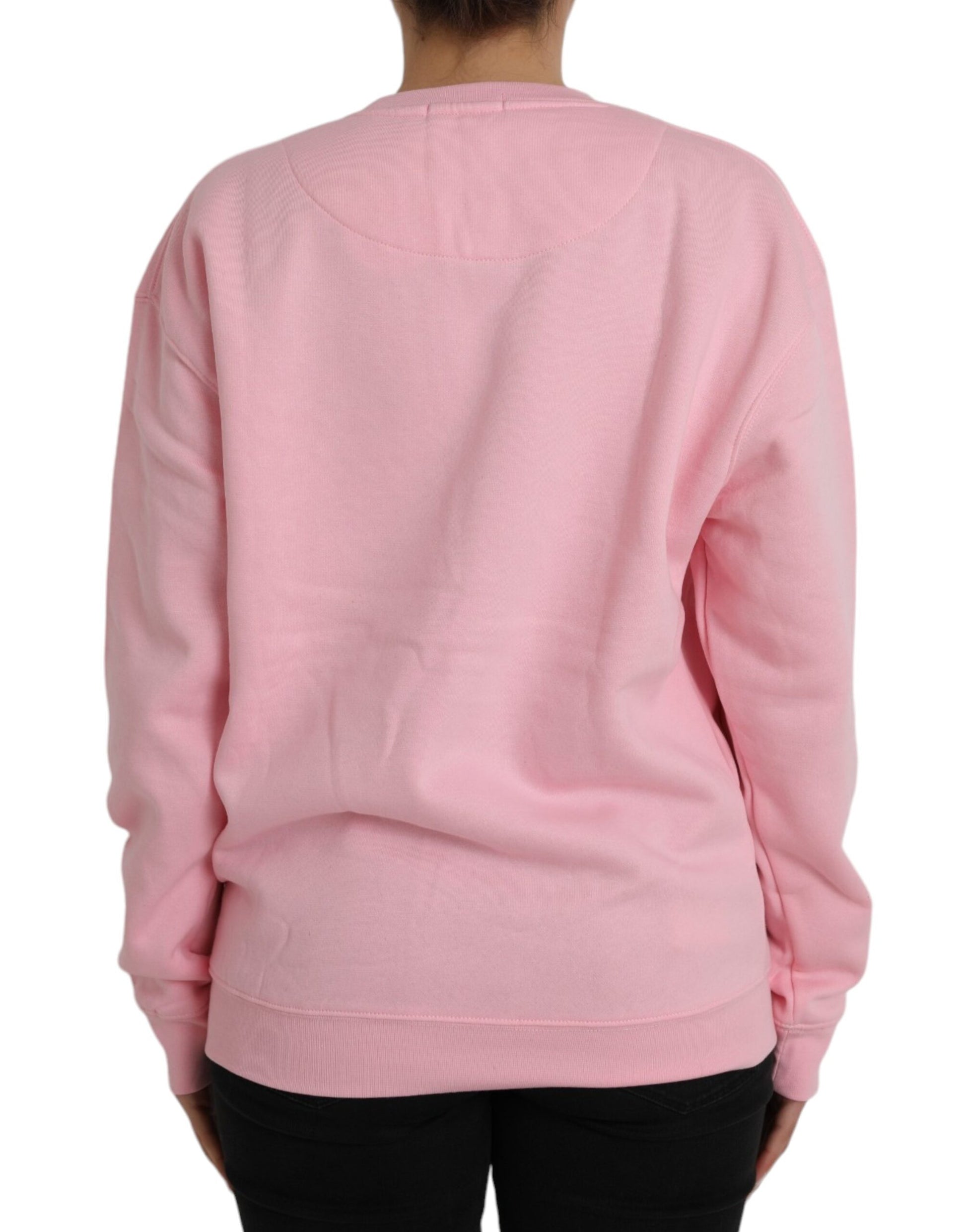 Pull Philippe Model en coton rose à logo et manches longues