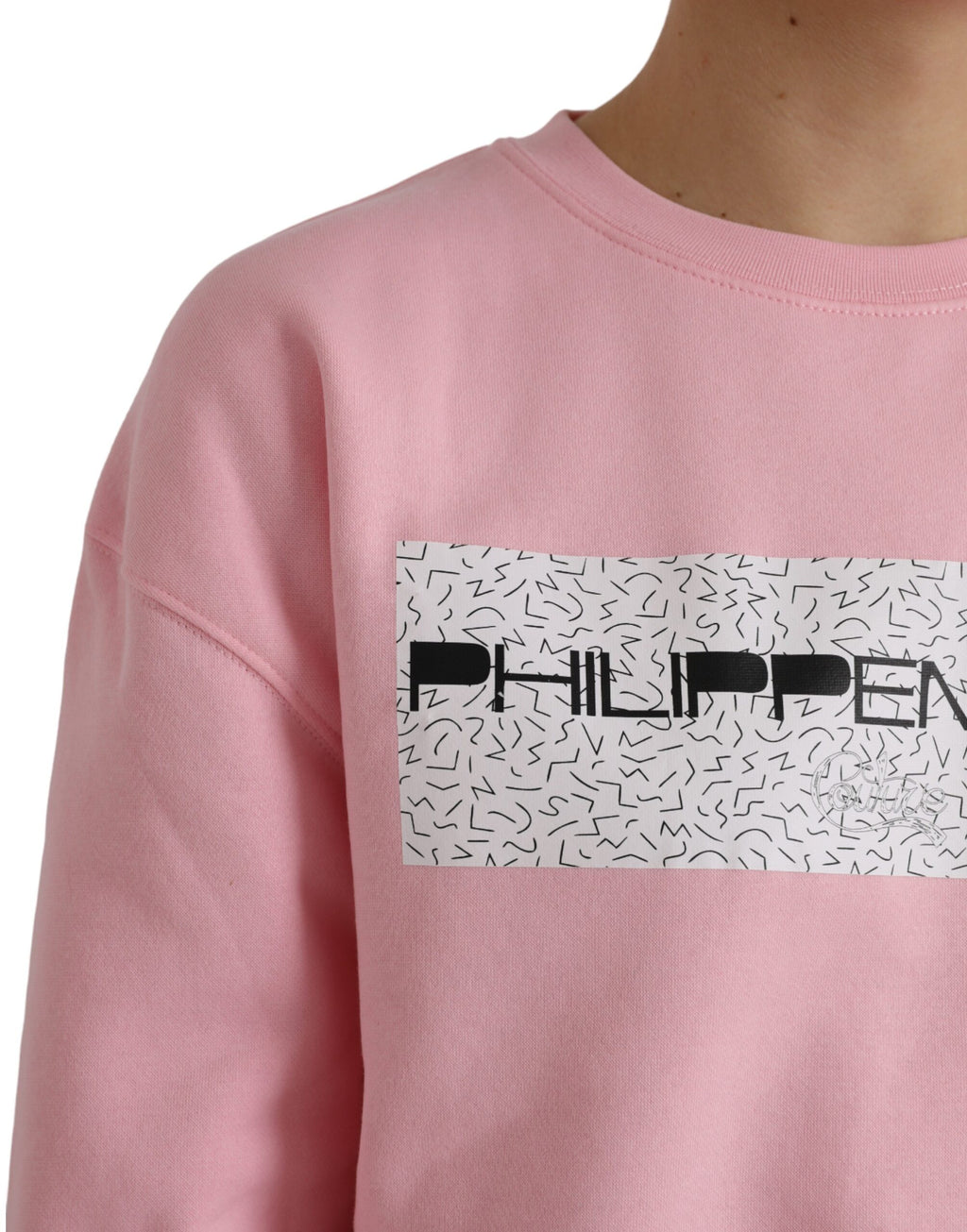 Pull Philippe Model en coton rose à logo et manches longues