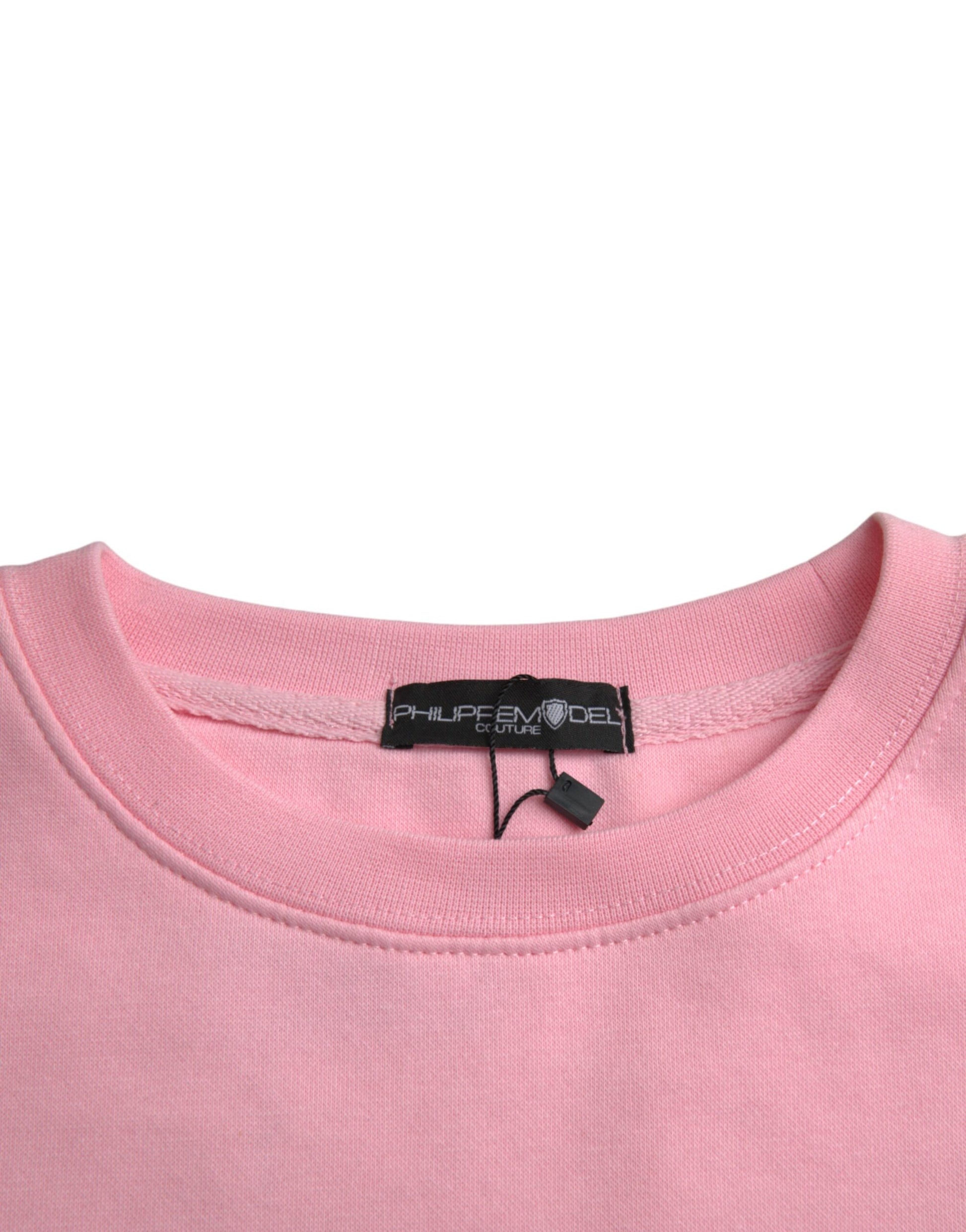Pull Philippe Model en coton rose à logo et manches longues