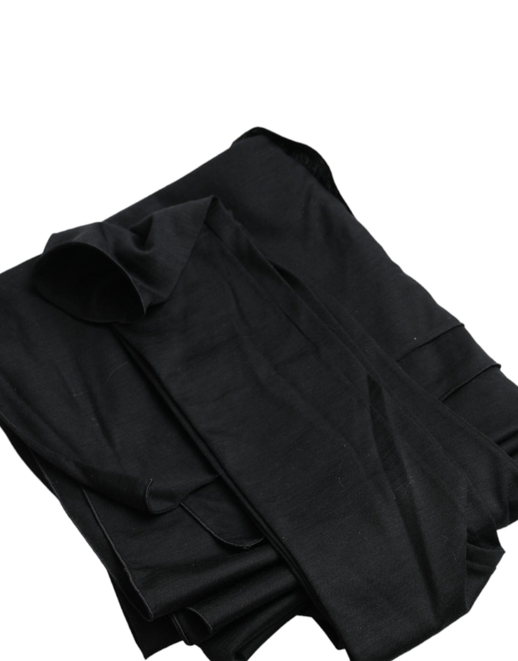Haut à manches longues asymétrique Dolce & Gabbana en laine noire avec découpes