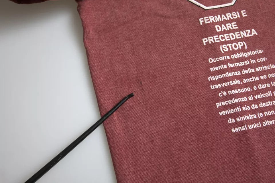 T-shirt Dolce & Gabbana col rond manches courtes imprimé marron