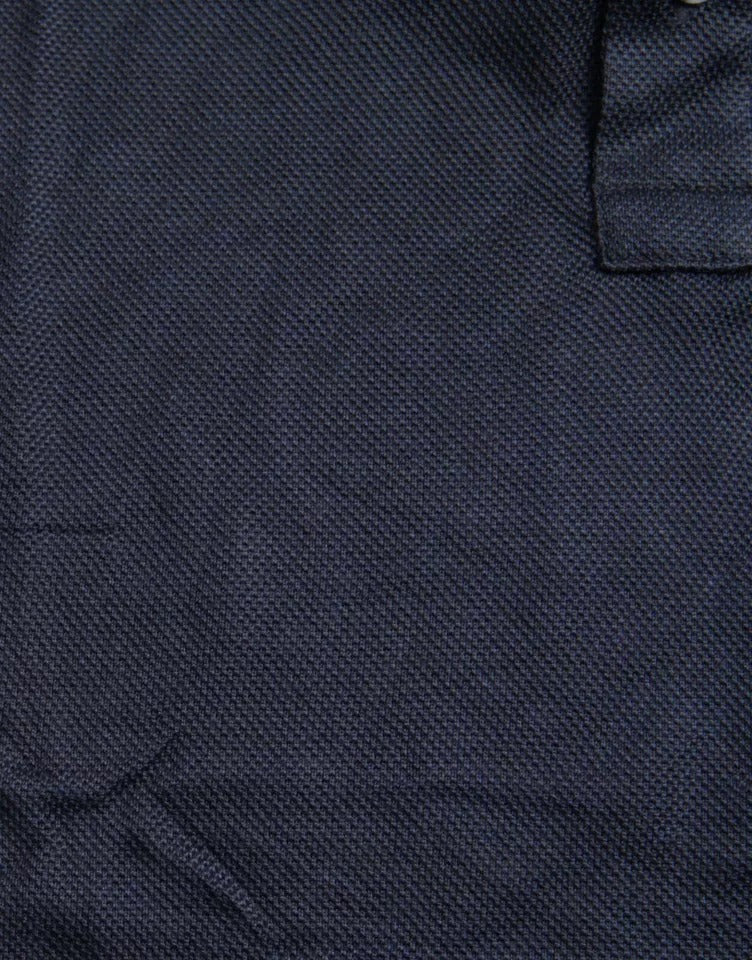 Polo Dolce & Gabbana bleu marine à col et manches courtes