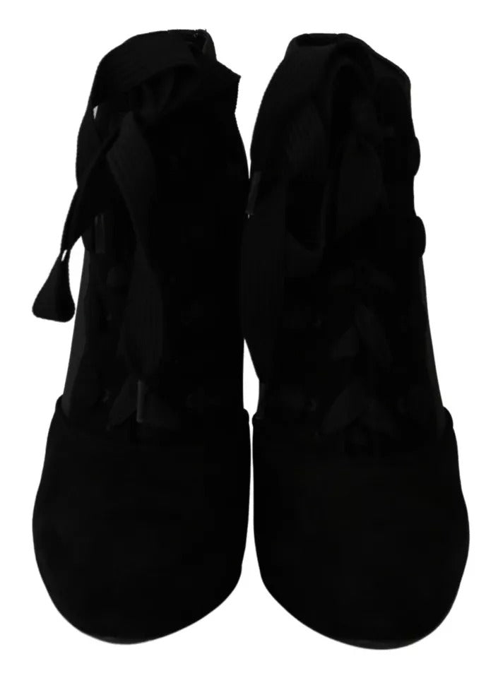 Bottes/Bottines Dolce & Gabbana en Daim Noir Extensible