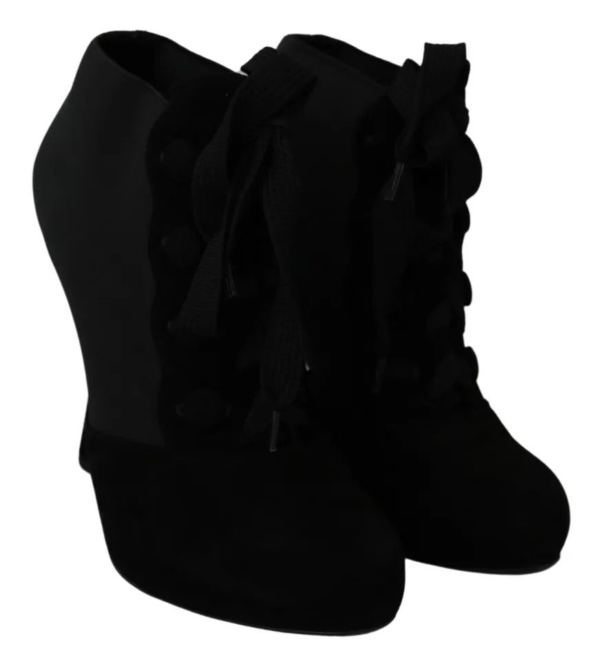 Bottes/Bottines Dolce & Gabbana en Daim Noir Extensible