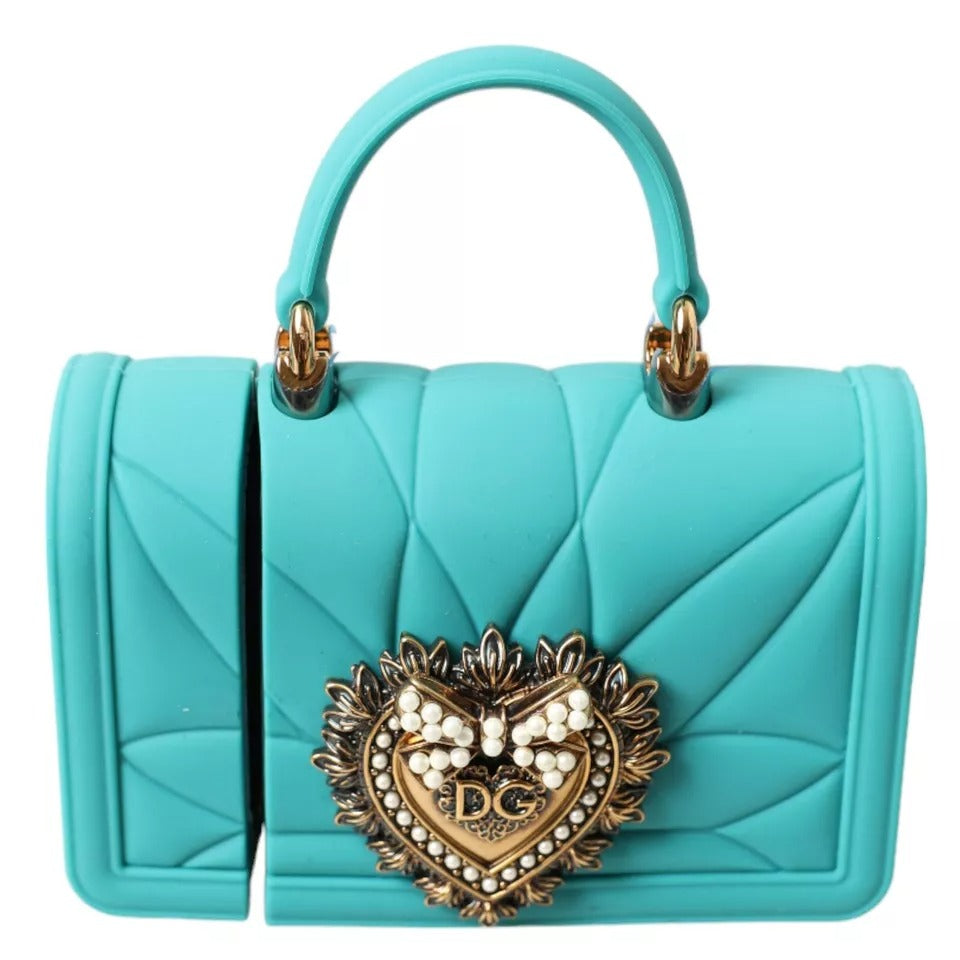 Dolce & Gabbana Housse Turquoise en Silicone avec Cœur Devotion pour Airpods