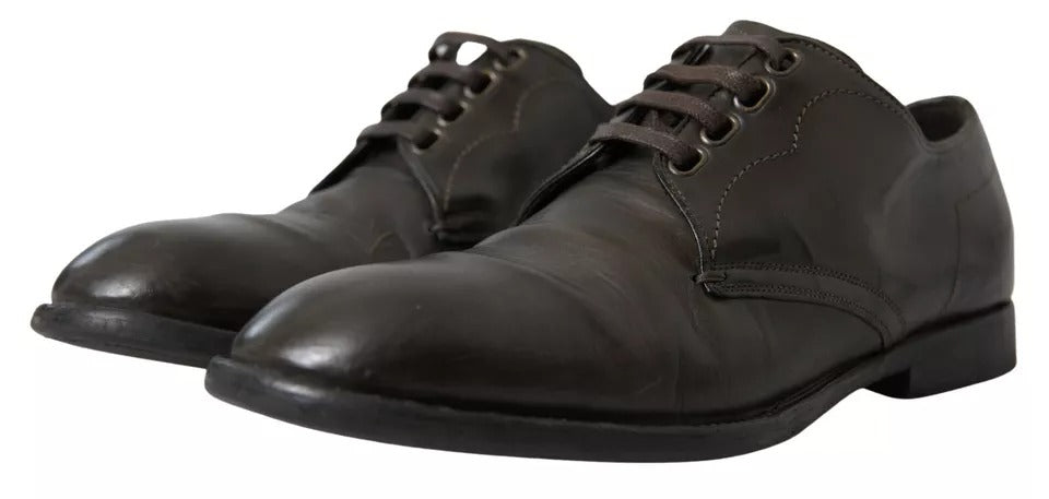 Chaussures habillées de cérémonie en cuir vert pour homme Dolce & Gabbana