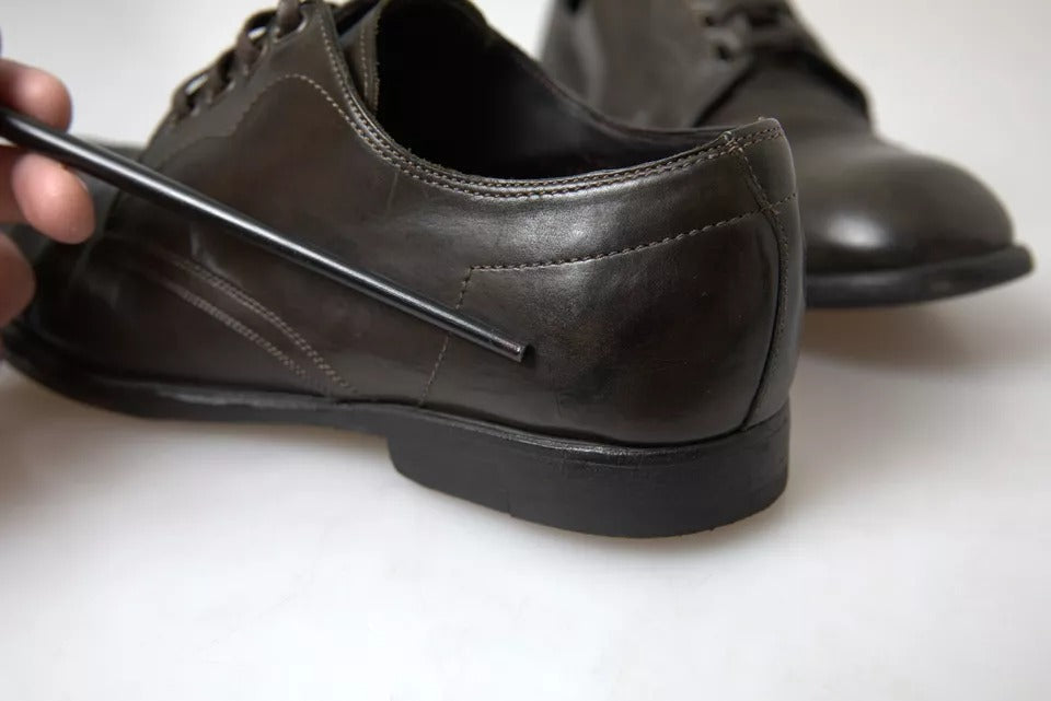 Chaussures habillées de cérémonie en cuir vert pour homme Dolce & Gabbana