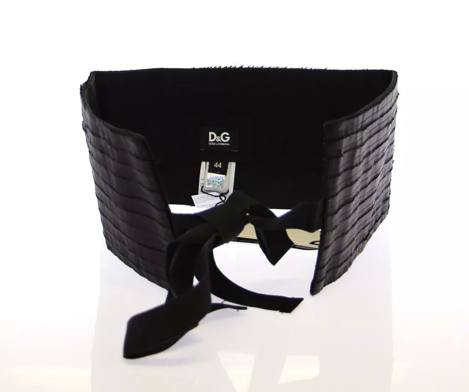Ceinture Cache-Corset Femme Dolce & Gabbana en Soie Noire