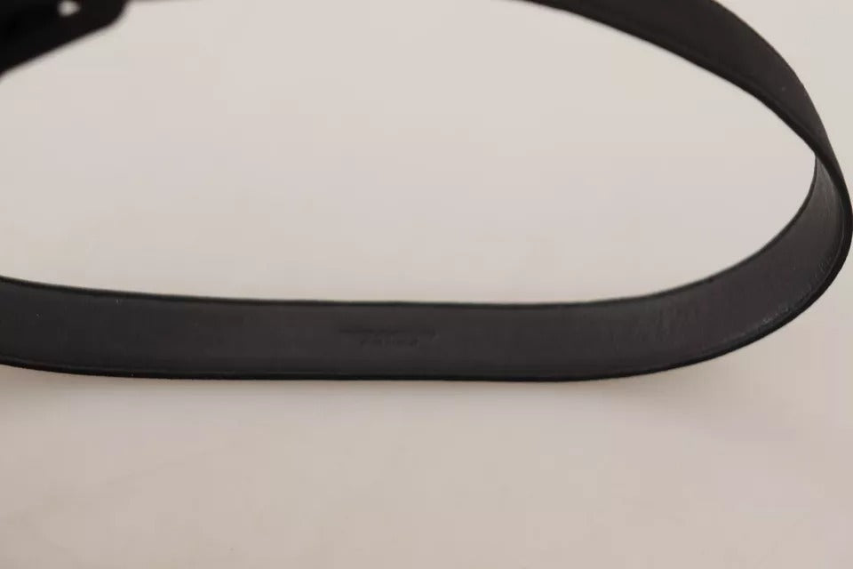 Ceinture Dolce & Gabbana en velours noir et cuir avec boucle logo à la taille