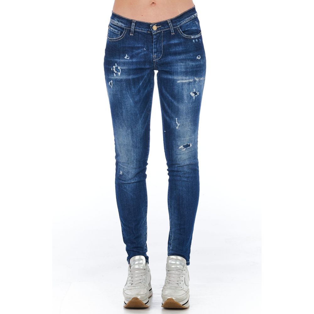 Jean pour femme en coton bleu Frankie Morello