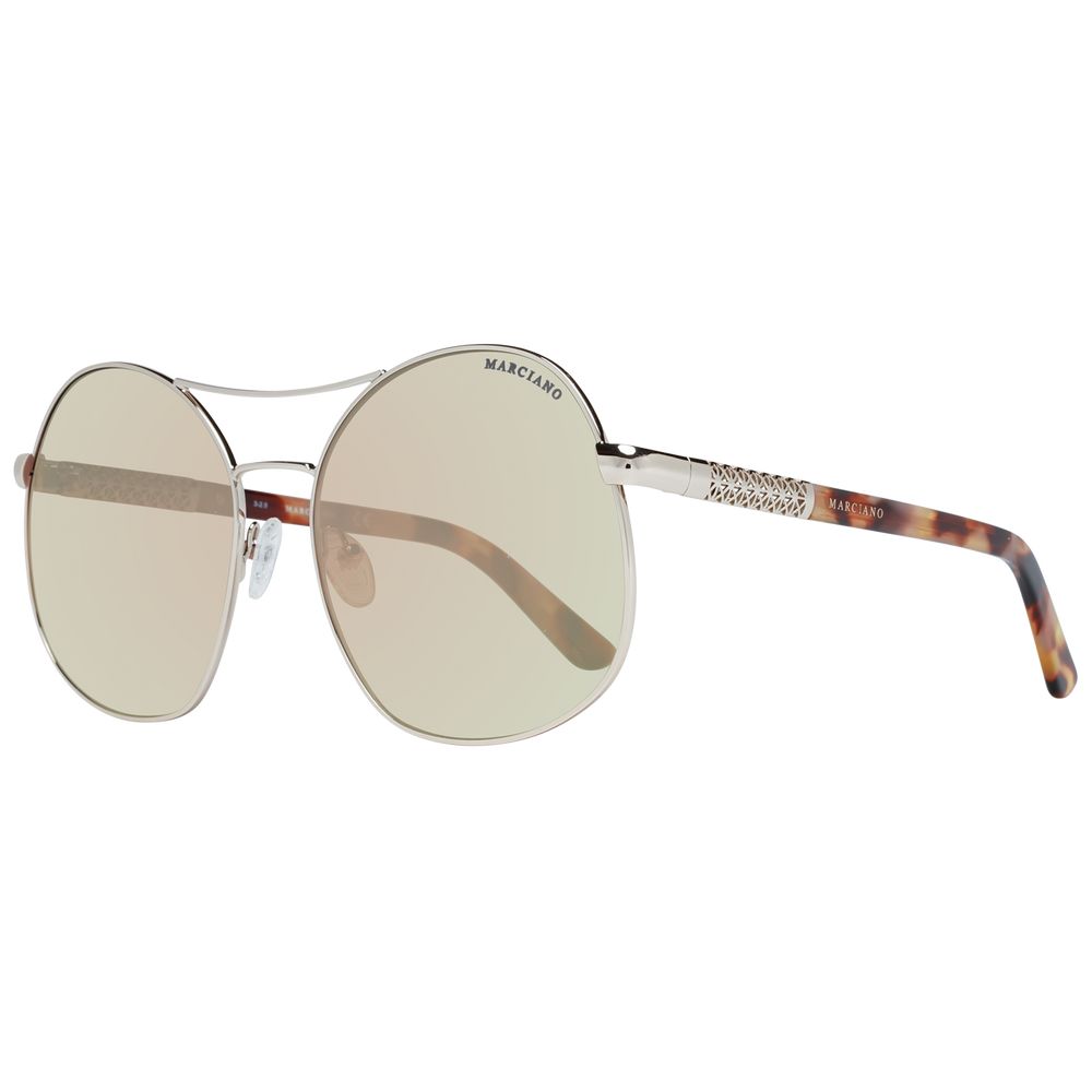 Lunettes de soleil Marciano by Guess en métal doré rose