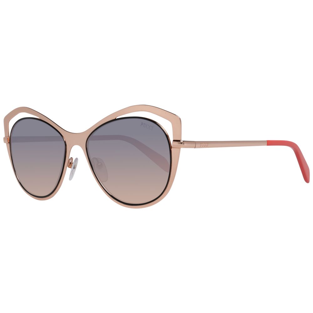 Lunettes de soleil Emilio Pucci en métal doré rose