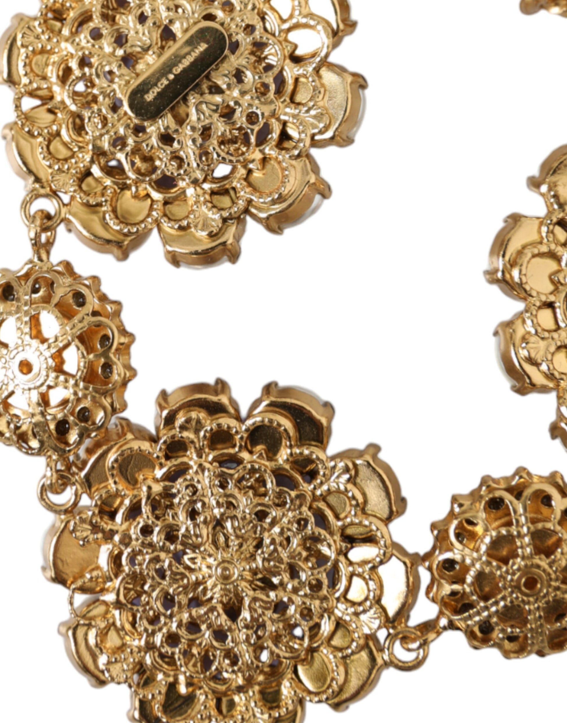 Dolce &amp; Gabbana Gold FIORI BLOOMING Armband mit floralen Barockkristallen