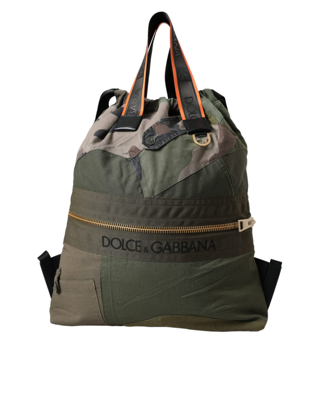 Sac à dos Rucksack patchwork vert militaire Dolce & Gabbana