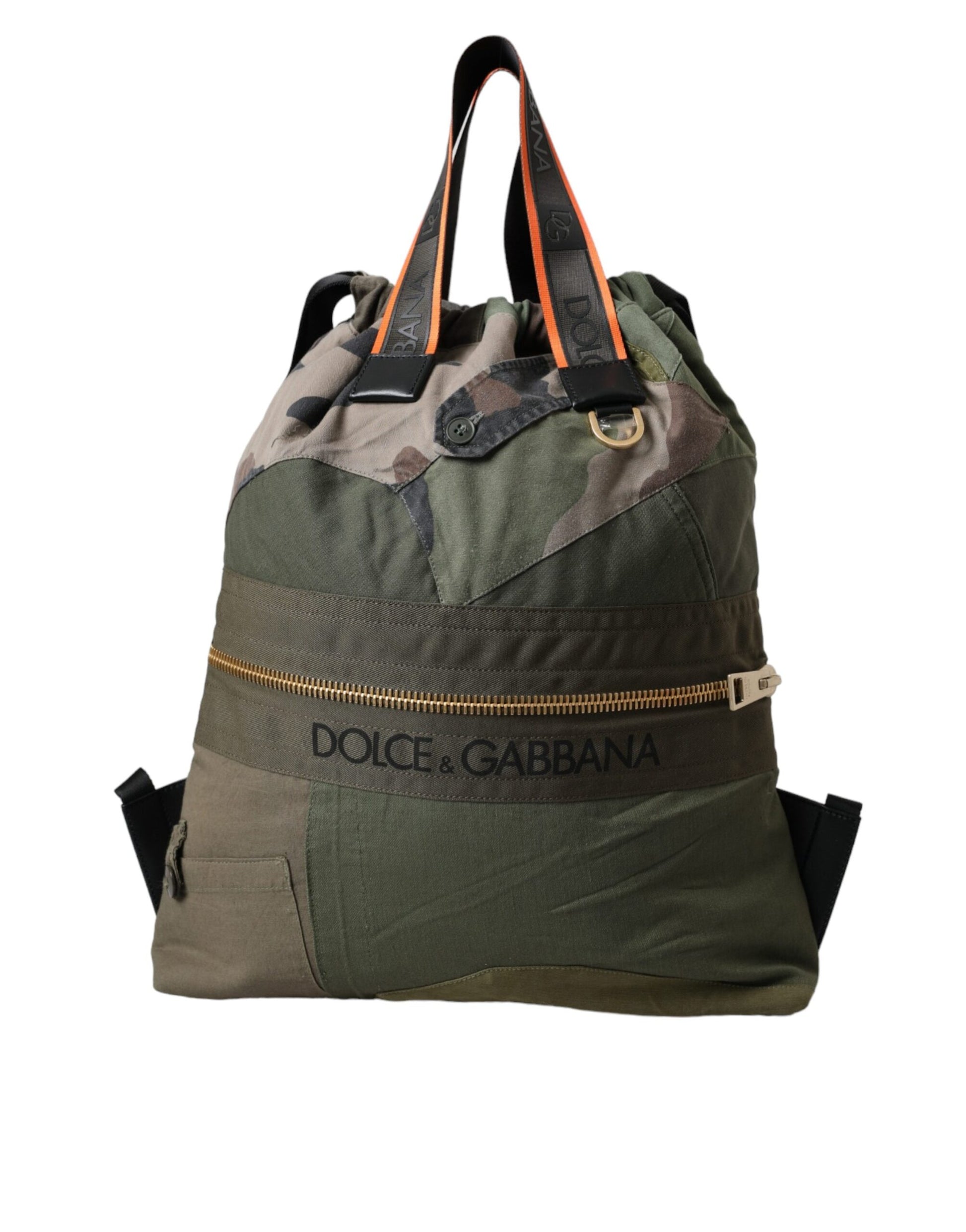 Sac à dos Rucksack patchwork vert militaire Dolce & Gabbana