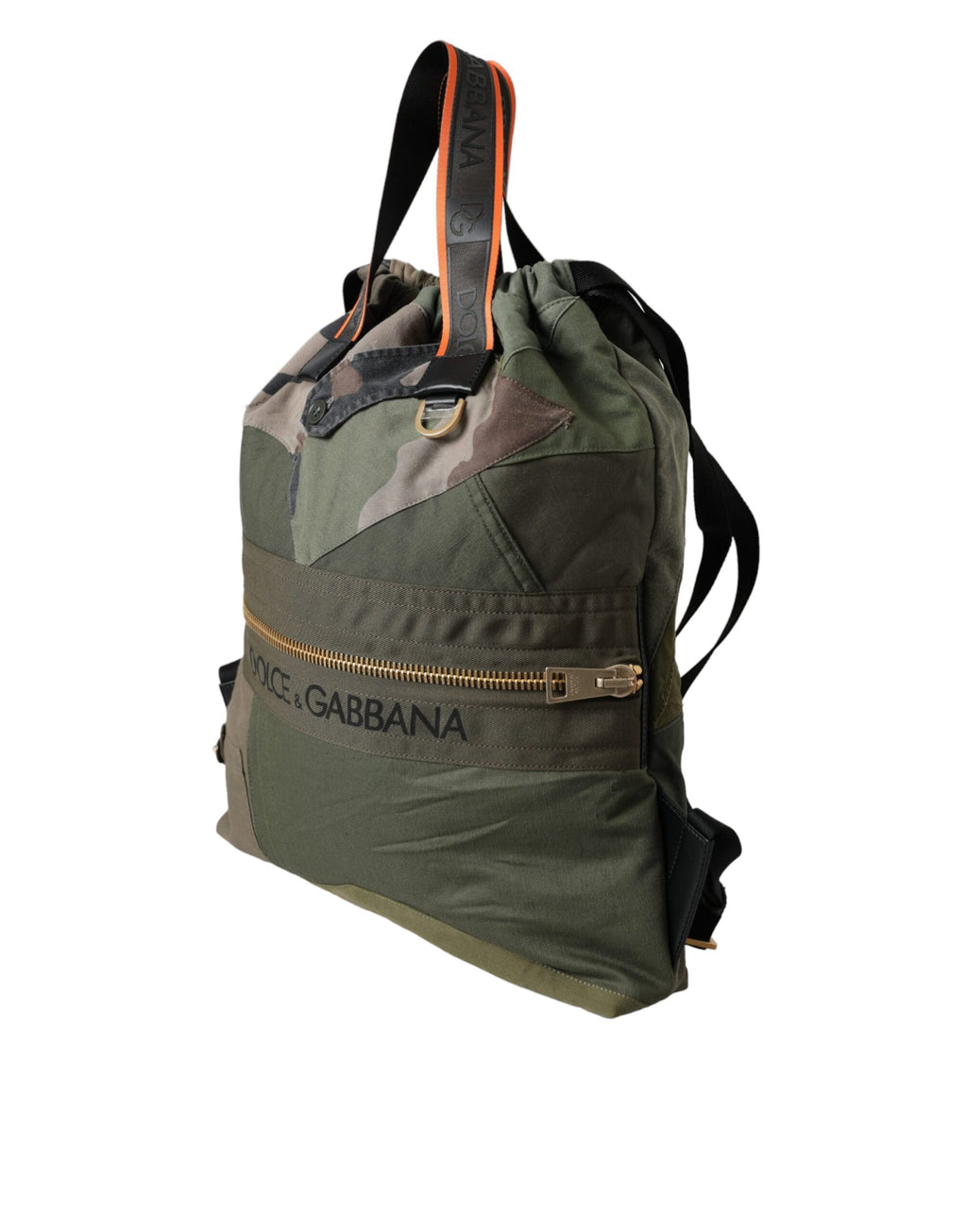 Sac à dos Rucksack patchwork vert militaire Dolce & Gabbana