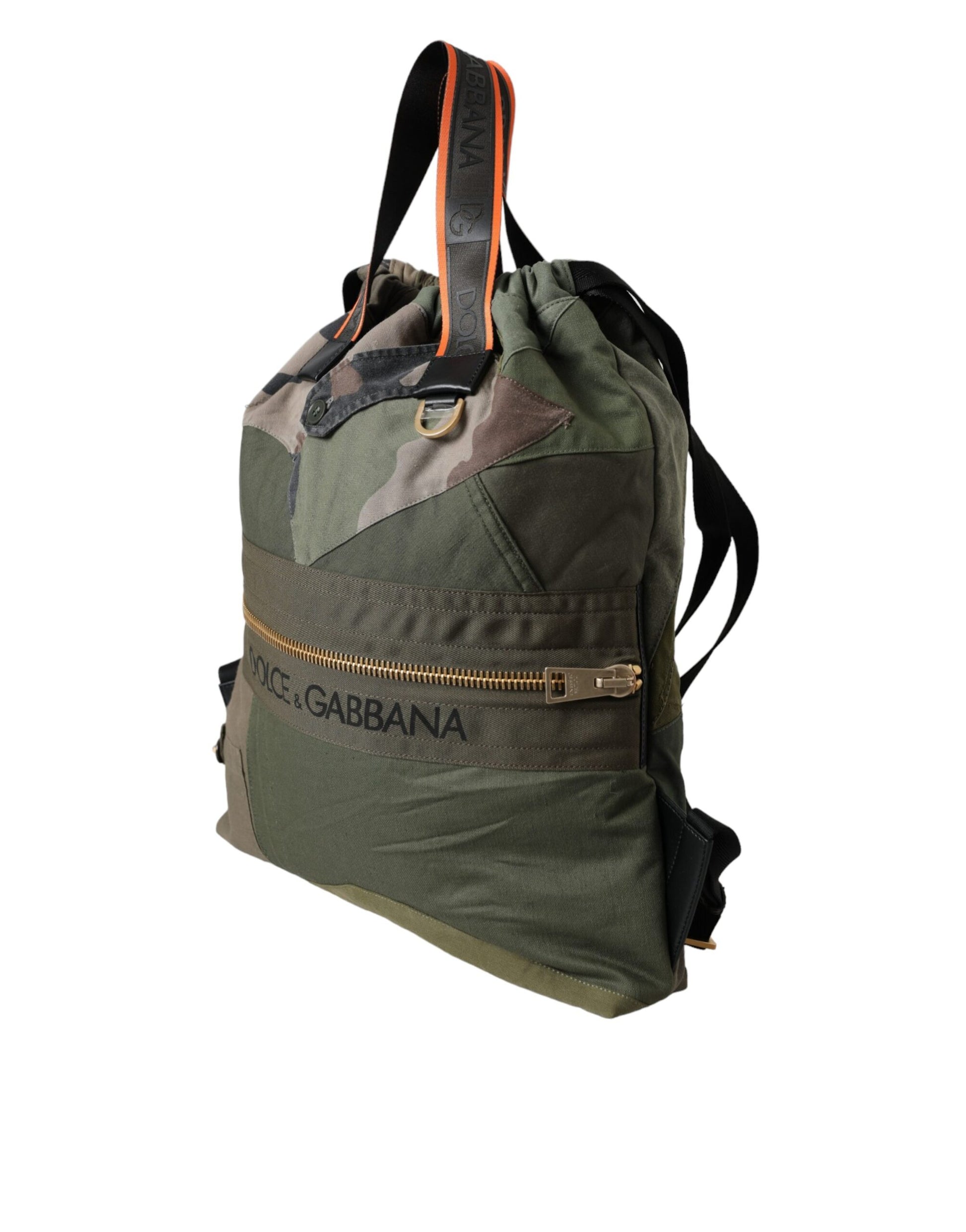 Sac à dos Rucksack patchwork vert militaire Dolce & Gabbana