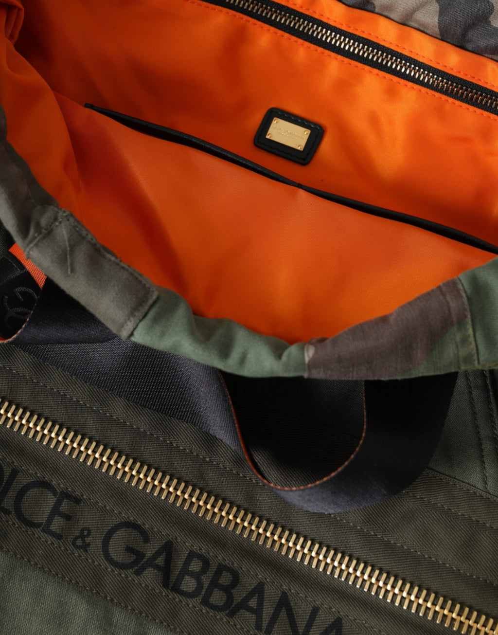 Sac à dos Rucksack patchwork vert militaire Dolce & Gabbana
