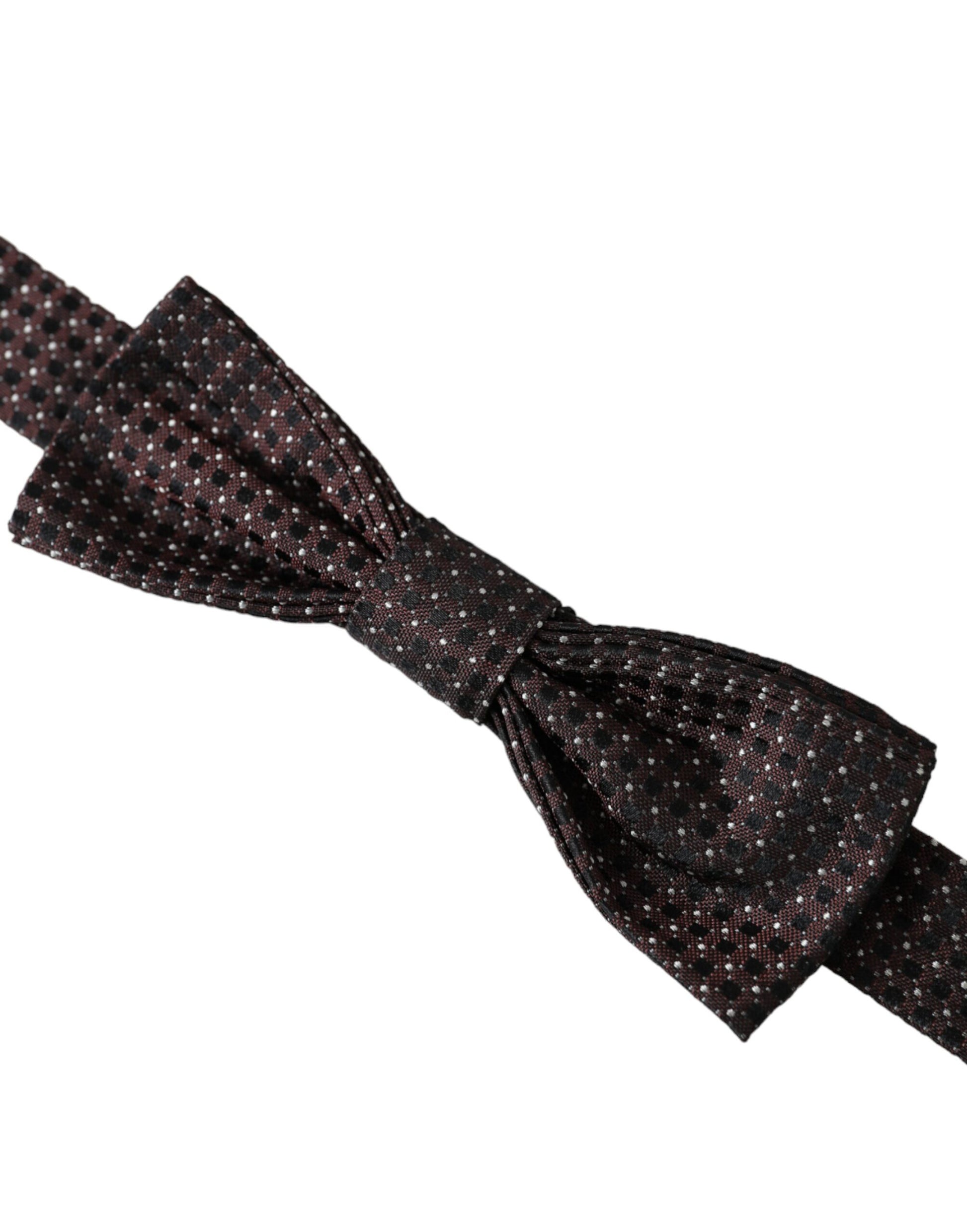 Nœud papillon pour homme Dolce & Gabbana en soie marron Fantasy à tour de cou réglable