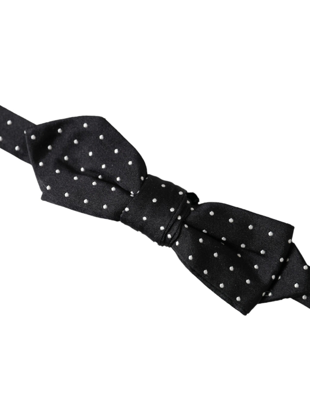 Nœud Papillon Réglable pour Homme Dolce & Gabbana en Soie Noire à Pois