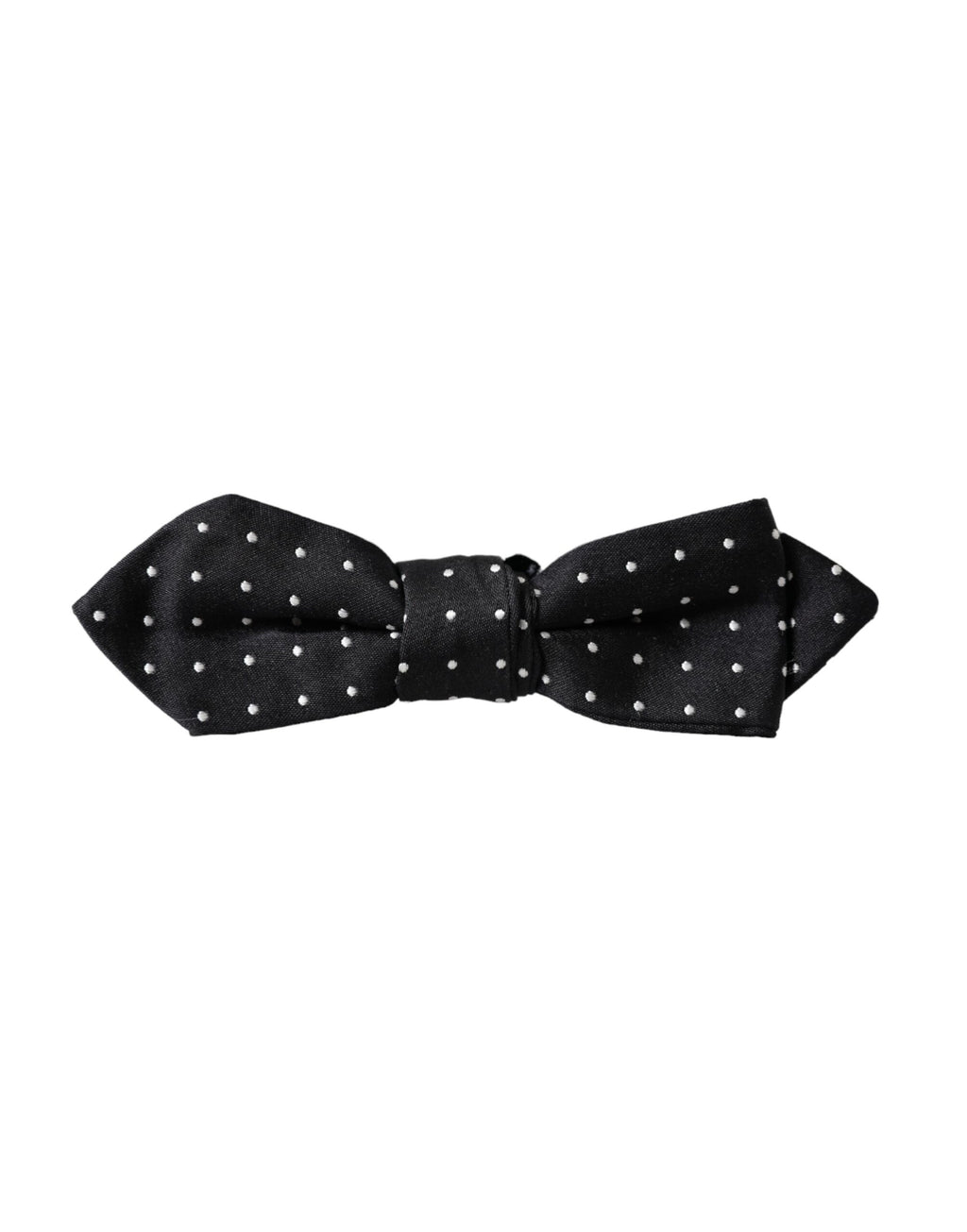 Nœud Papillon Réglable pour Homme Dolce & Gabbana en Soie Noire à Pois