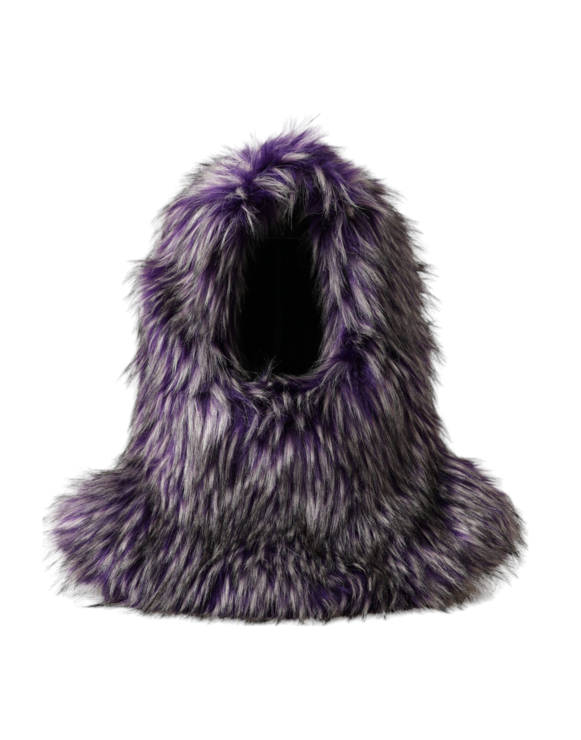 Chapeau Bandeau Complet en Fausse Fourrure Violette Dolce & Gabbana