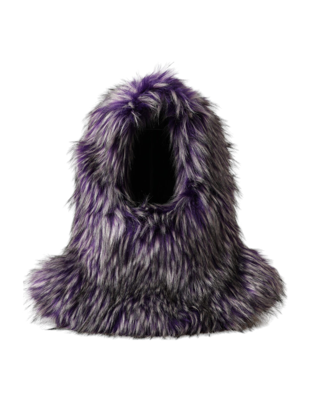 Chapeau Bandeau Complet en Fausse Fourrure Violette Dolce & Gabbana