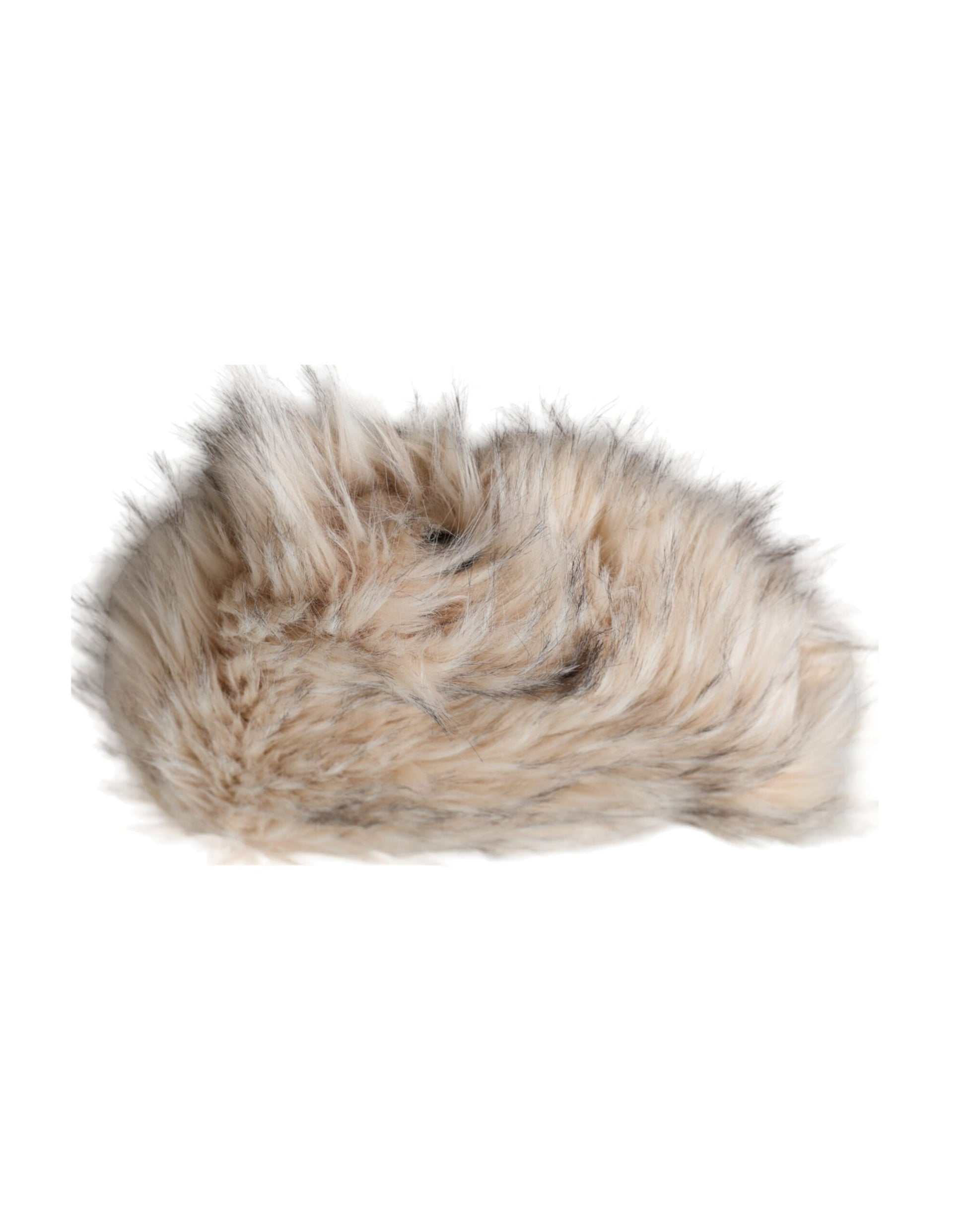 Chapeau bob Dolce & Gabbana en fausse fourrure acrylique beige pour femme