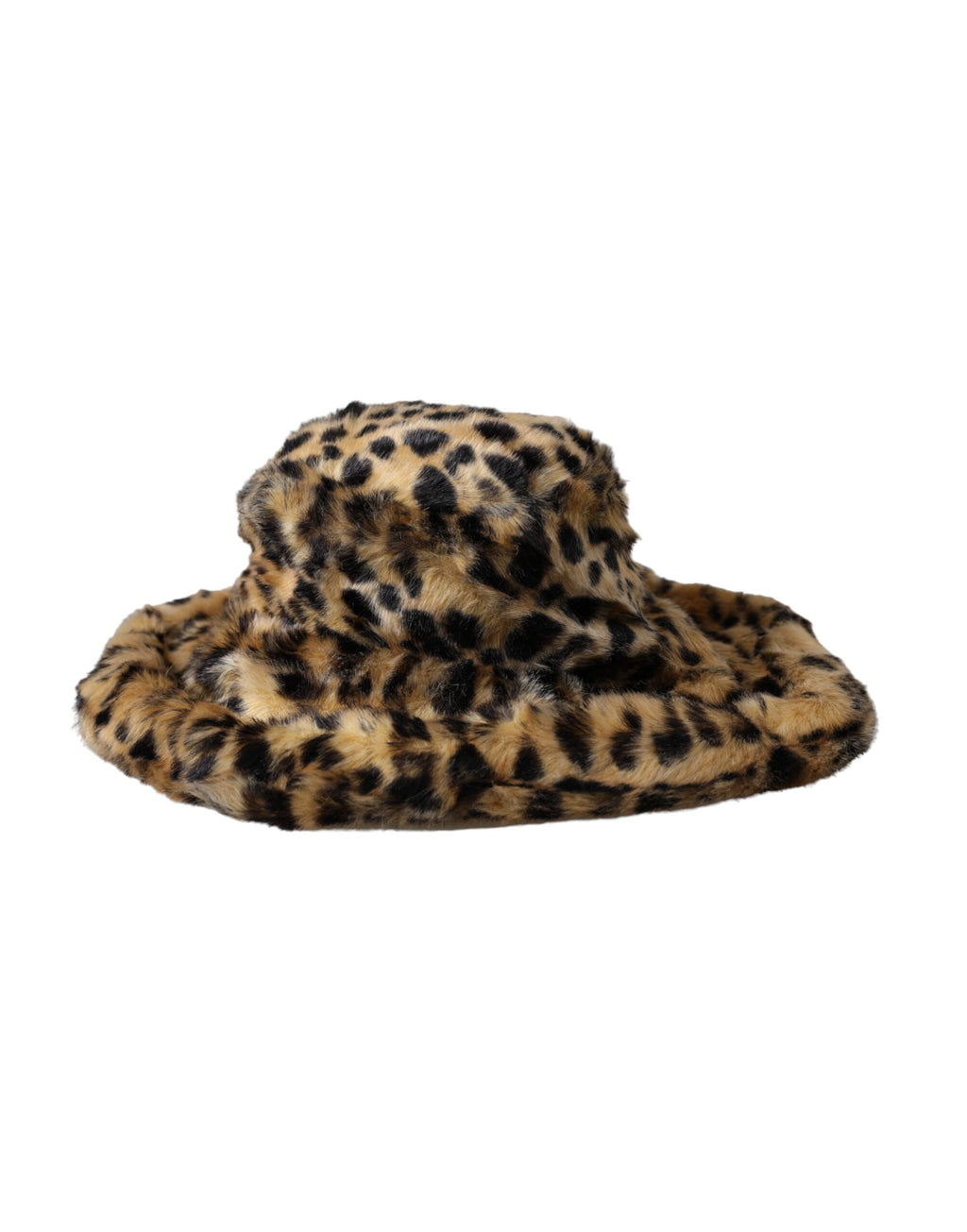 Chapeau bob Dolce & Gabbana léopard en fourrure marron pour femme