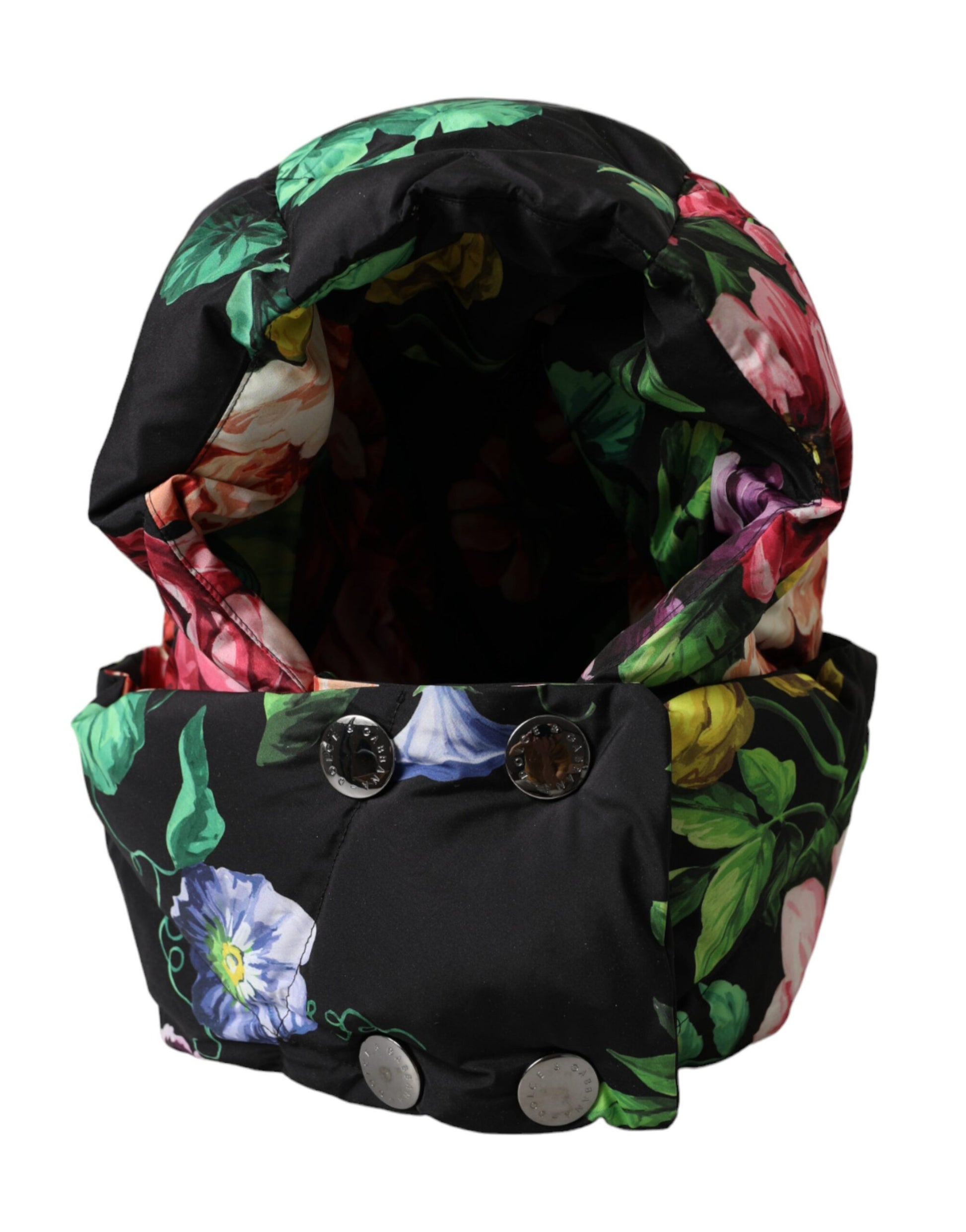 Chapeau turban Dolce & Gabbana noir à imprimé floral