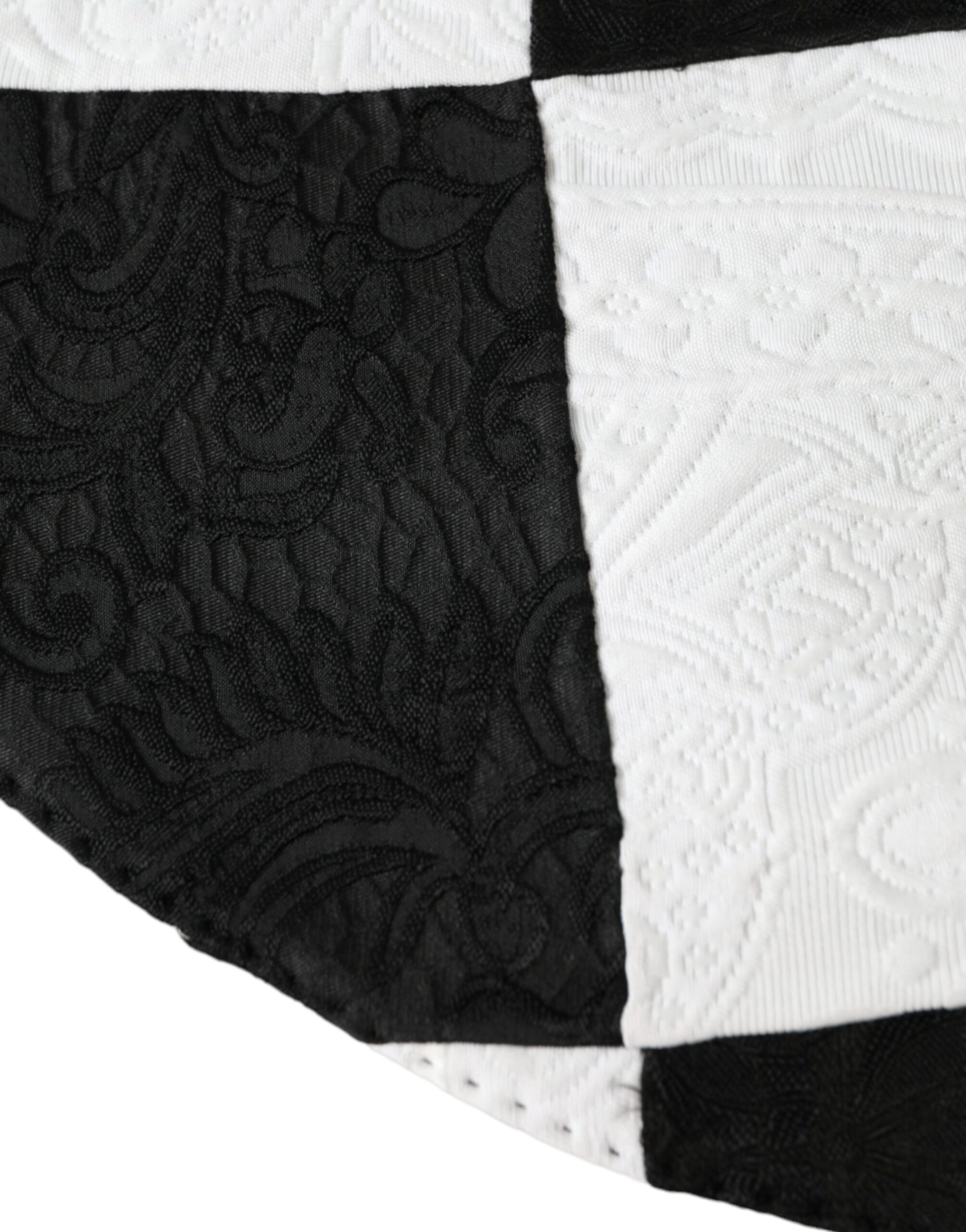 Chapeau souple à large bord à carreaux noirs et blancs Dolce & Gabbana