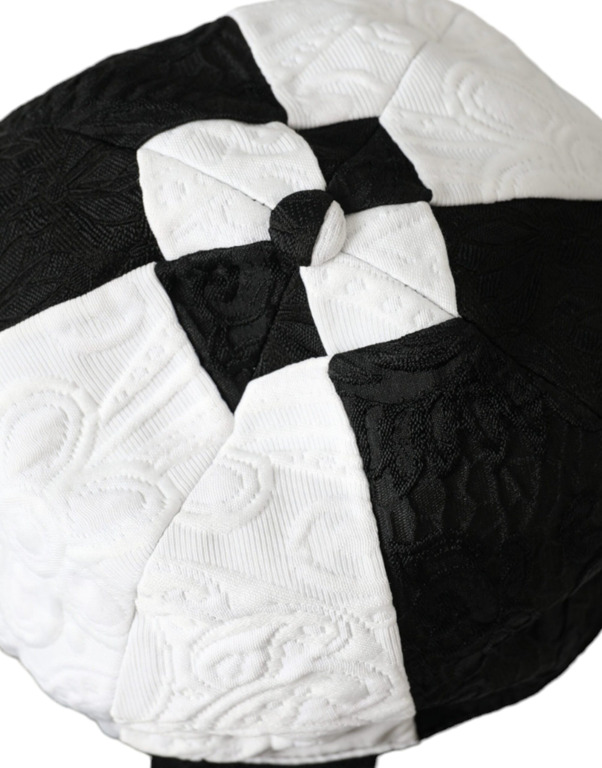 Chapeau souple à large bord à carreaux noirs et blancs Dolce & Gabbana