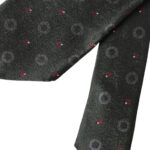 Cravate homme Dolce & Gabbana gris foncé 100 % soie fantaisie ajustable