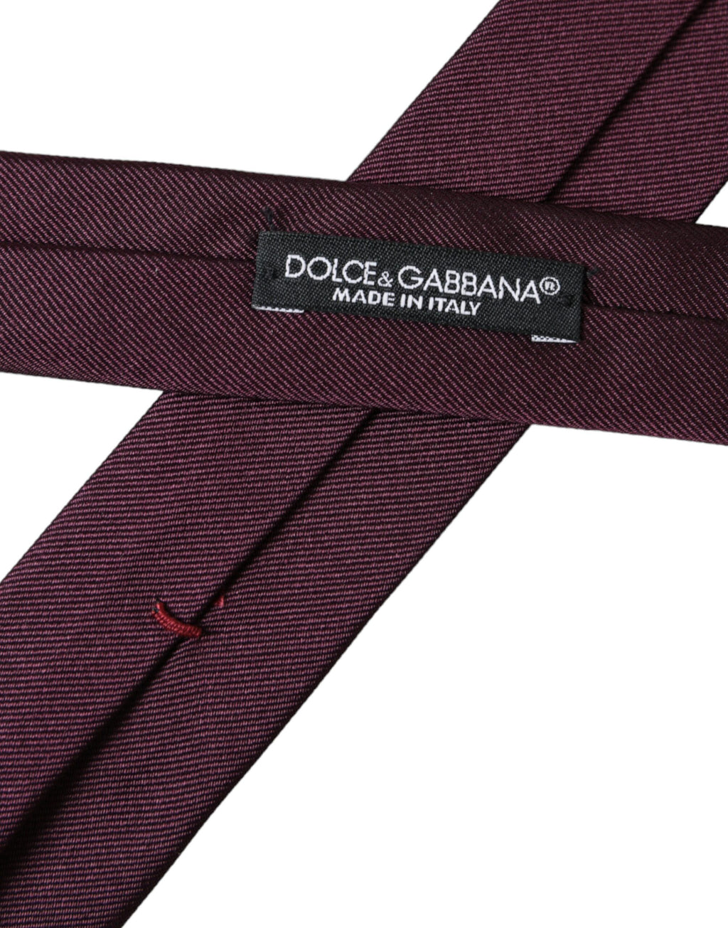 Cravate Homme Ajustable Dolce & Gabbana Bordeaux 100% Soie Unie